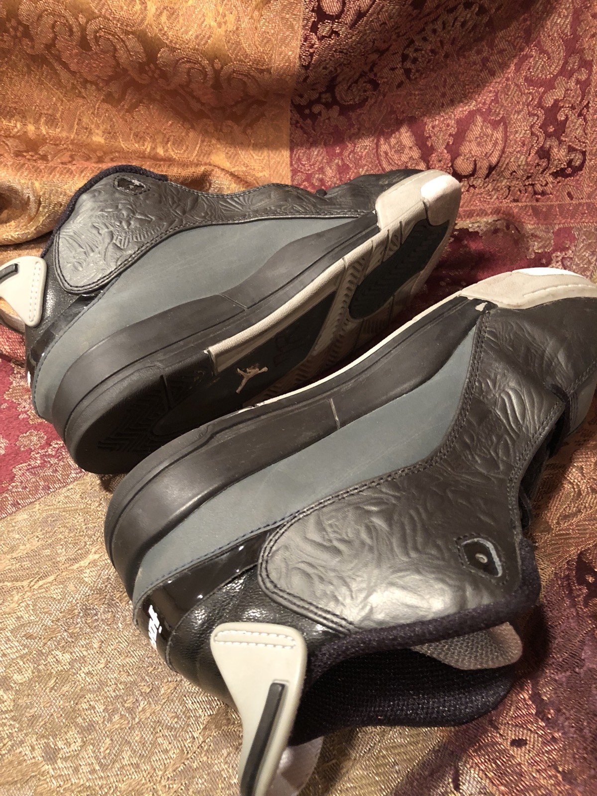 JORDAN DUB ZERO Youth Size 2.5Y Black/White Charcoal Wolf Gray 311071-004