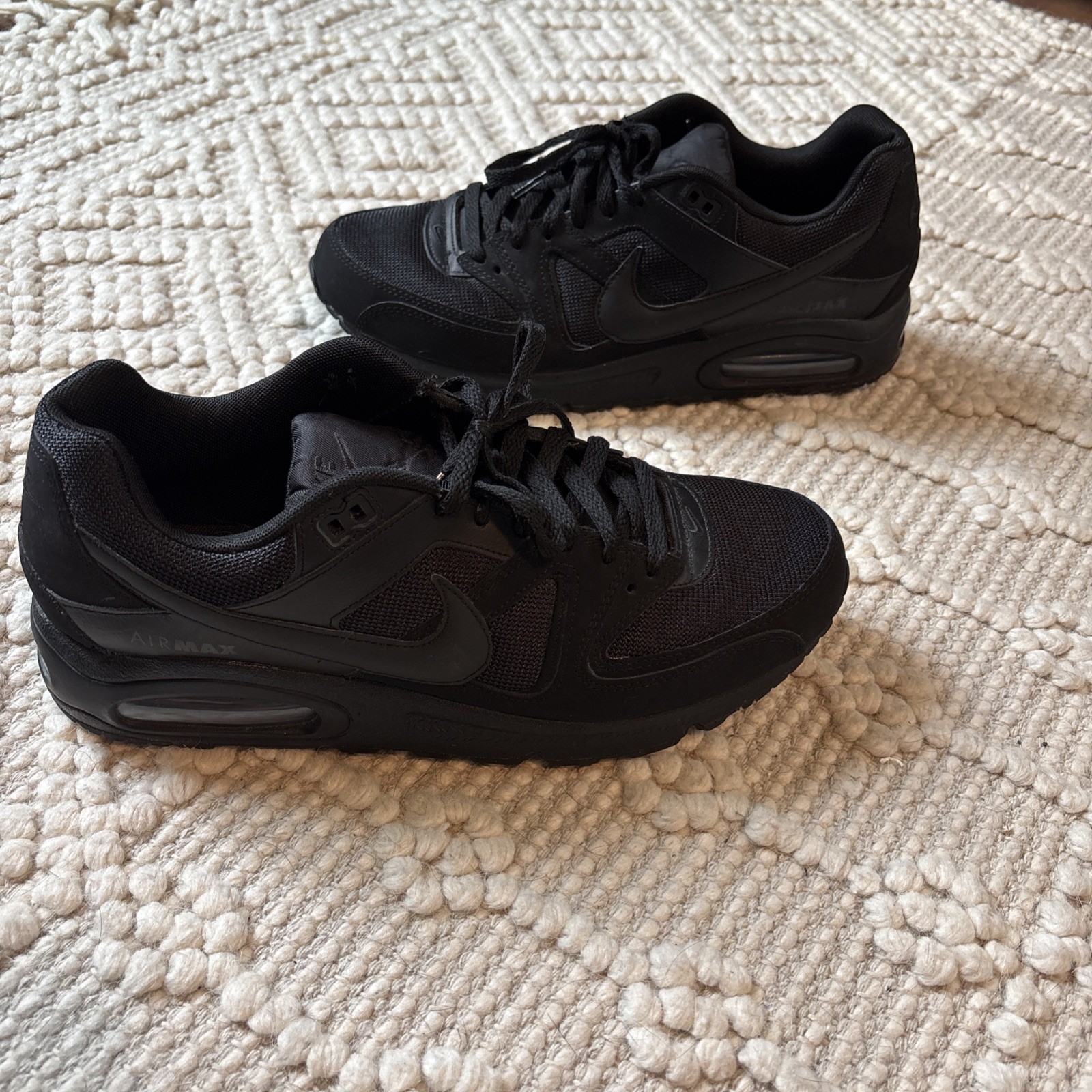 Nike Air Max Command Triple Black Mens US 11 Casual Shoes Sneakers