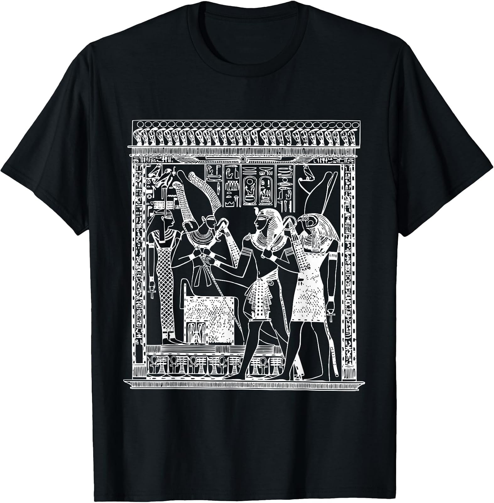 Ancient Egyptian Hieroglyphics T-Shirt Featuring Pharaoh Design