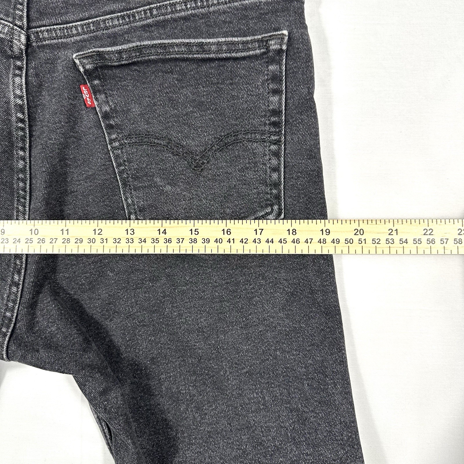 Levi’s 505c Grey Denim Slim Jeans “32×28” with custom length & distressing
