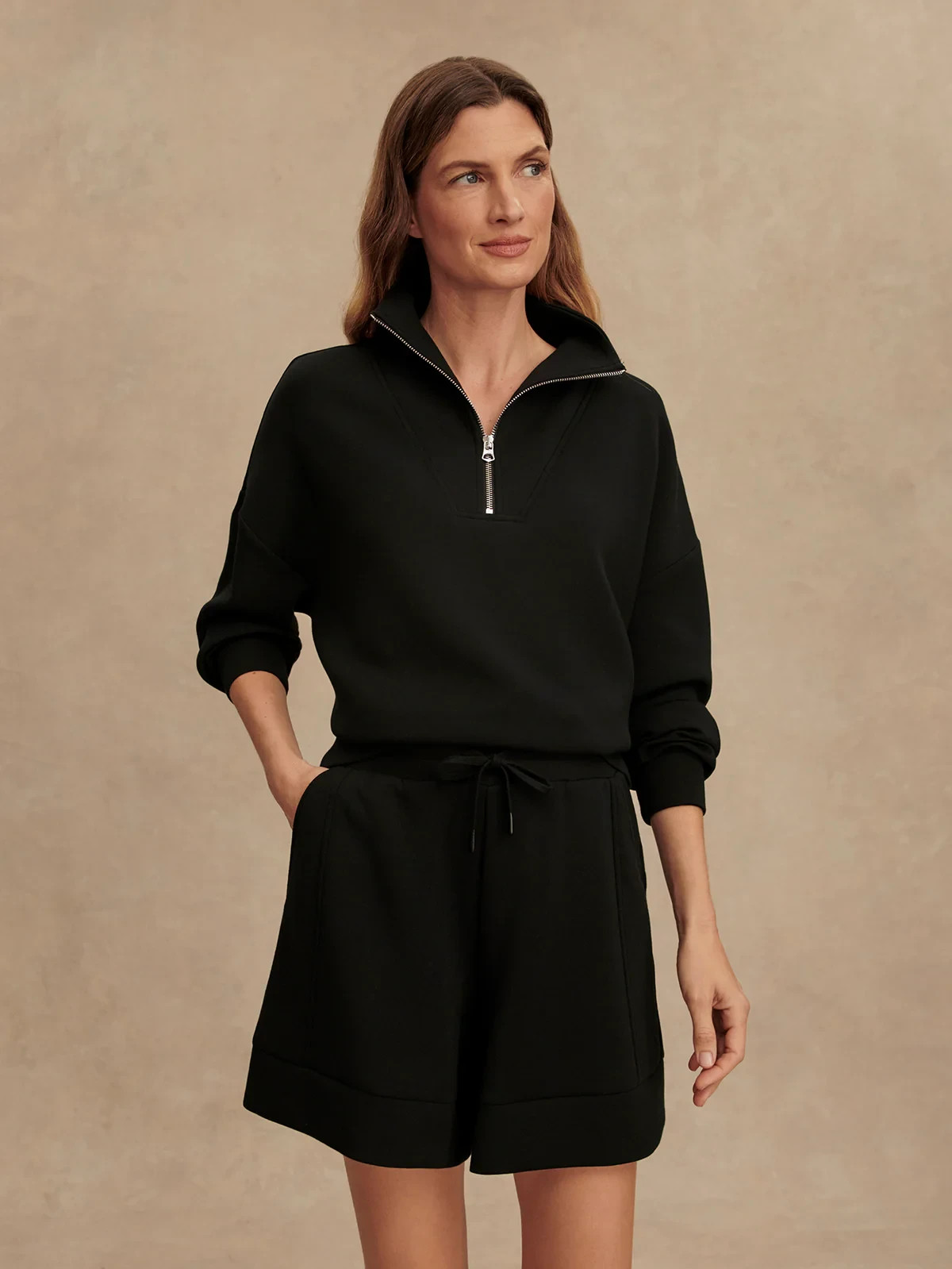 🧡*NWT*Varley Hawley Half-Zip Sweater Pullover Women’s Size S Color – Black $148