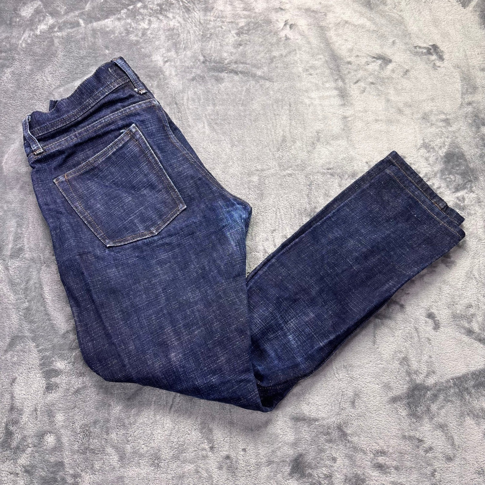 Unbranded Brand UB465 Selvedge Jeans Mens 32×32 Tight Fit 16oz Raw Denim