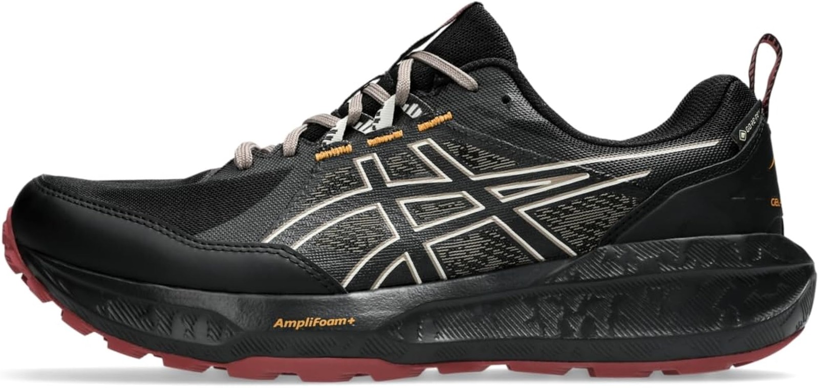 ASICS Men’s Gel-Sonoma 8 GTX Running Shoes – Black/Brisket Red – 11