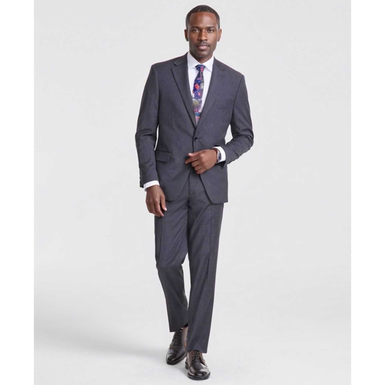 Tallia Sport Coat Mens 44R Dark Gray Suit Quiet Luxury Business Casual NWT