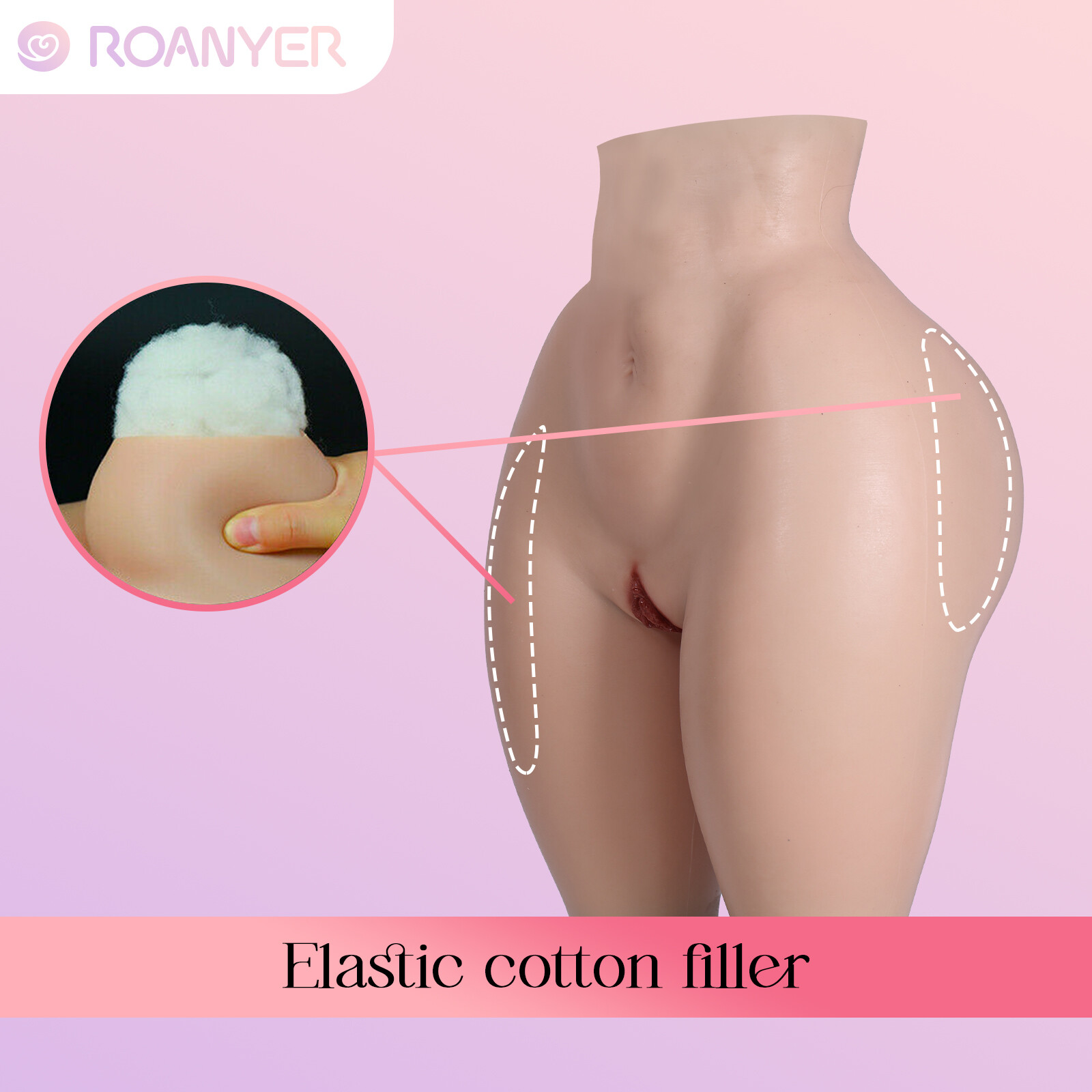 Roanyer Super Strong Upgraded Silicone Hip Pants Enhanced Buttock Lifter for Cos