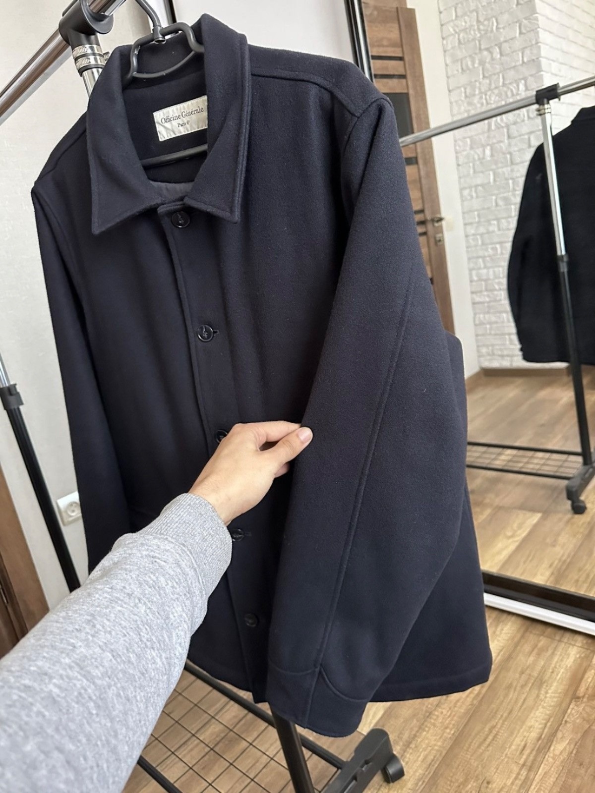 Officine Generale Paris Wool Navy Blue Vasco Jacket Size Large Men’s
