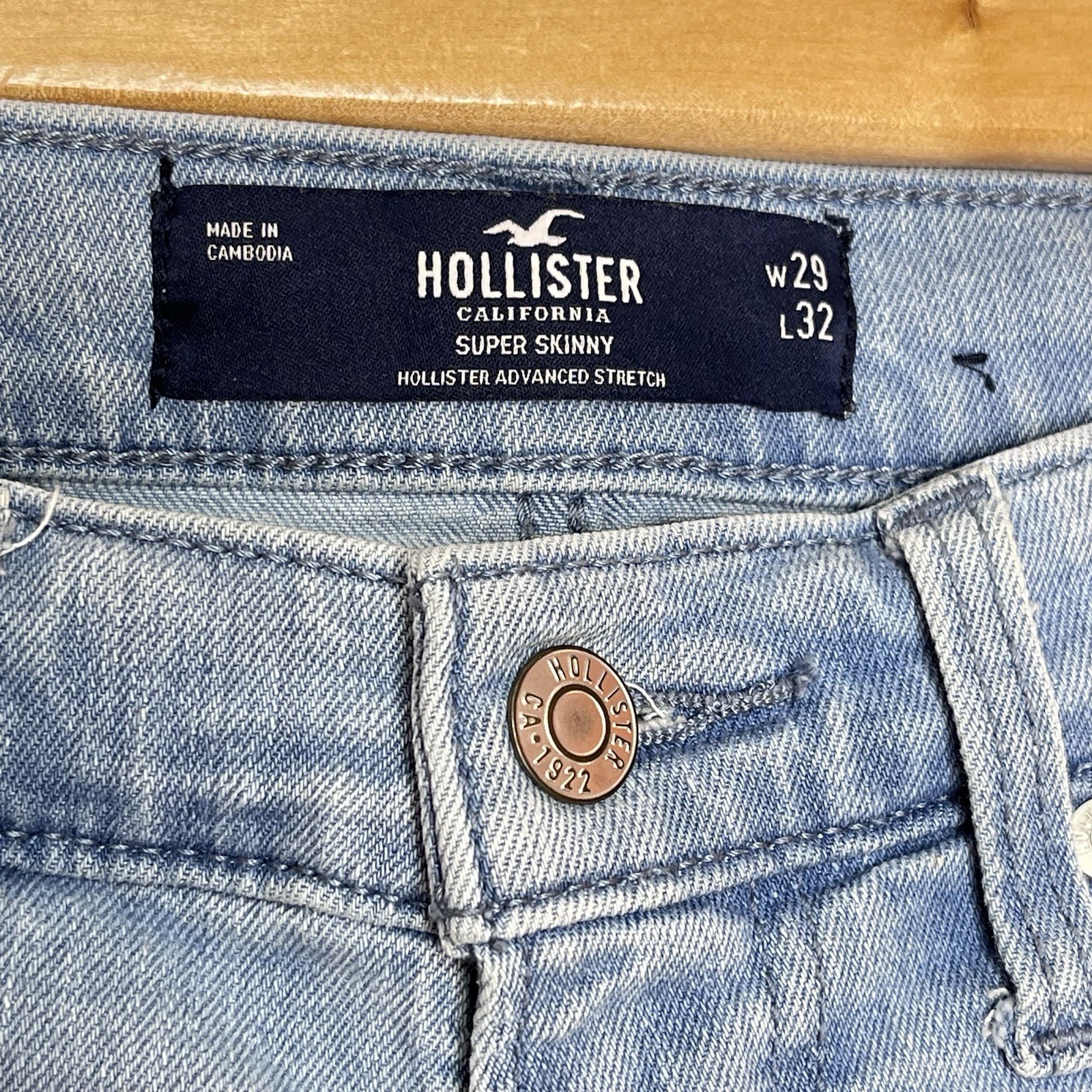 Hollister Women’s Super Skinny Jeans W29 L32 Light Wash