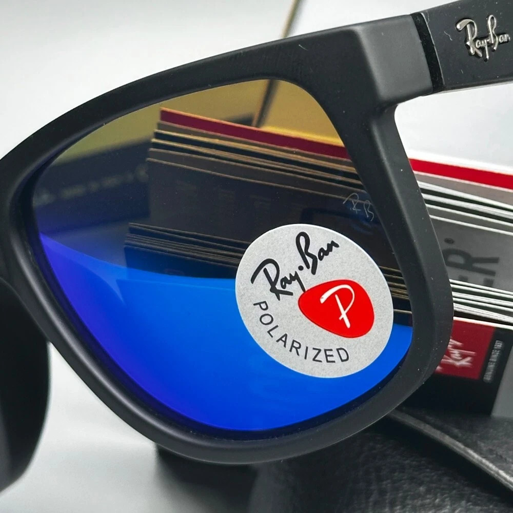 54mm Ray-Ban RB4165 622/55 Justin Black Frame Blue Polarized Lenses Sunglasses