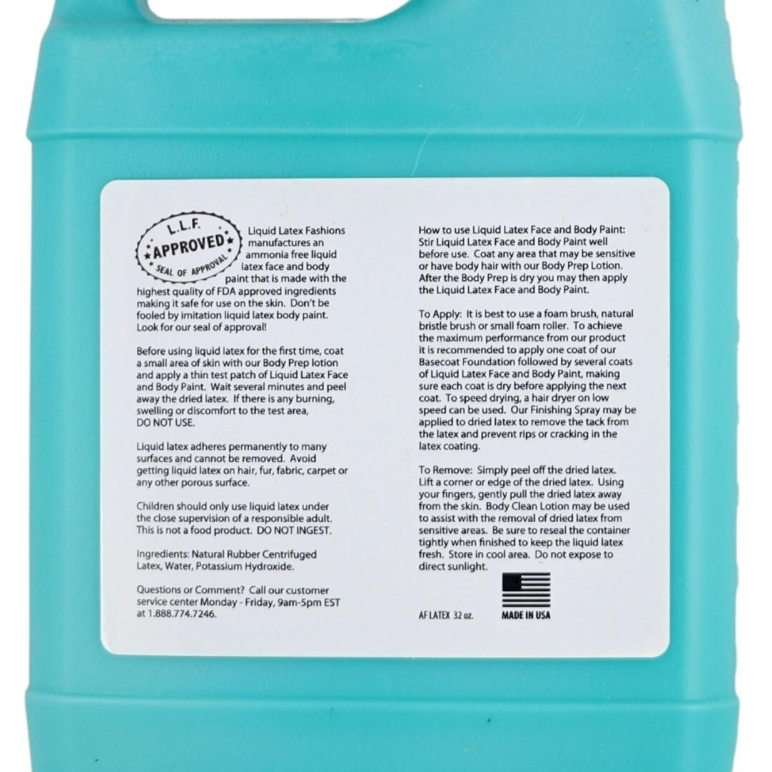 Green 32 Fl Oz – Liquid Latex Face and Body Paint for Cosplay, Halloween, Party