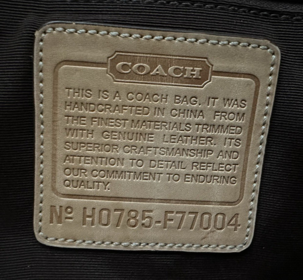 Coach CC Monogram Logo Flap Over Diaper Bag Laptop Bag Brown H0785-F77004