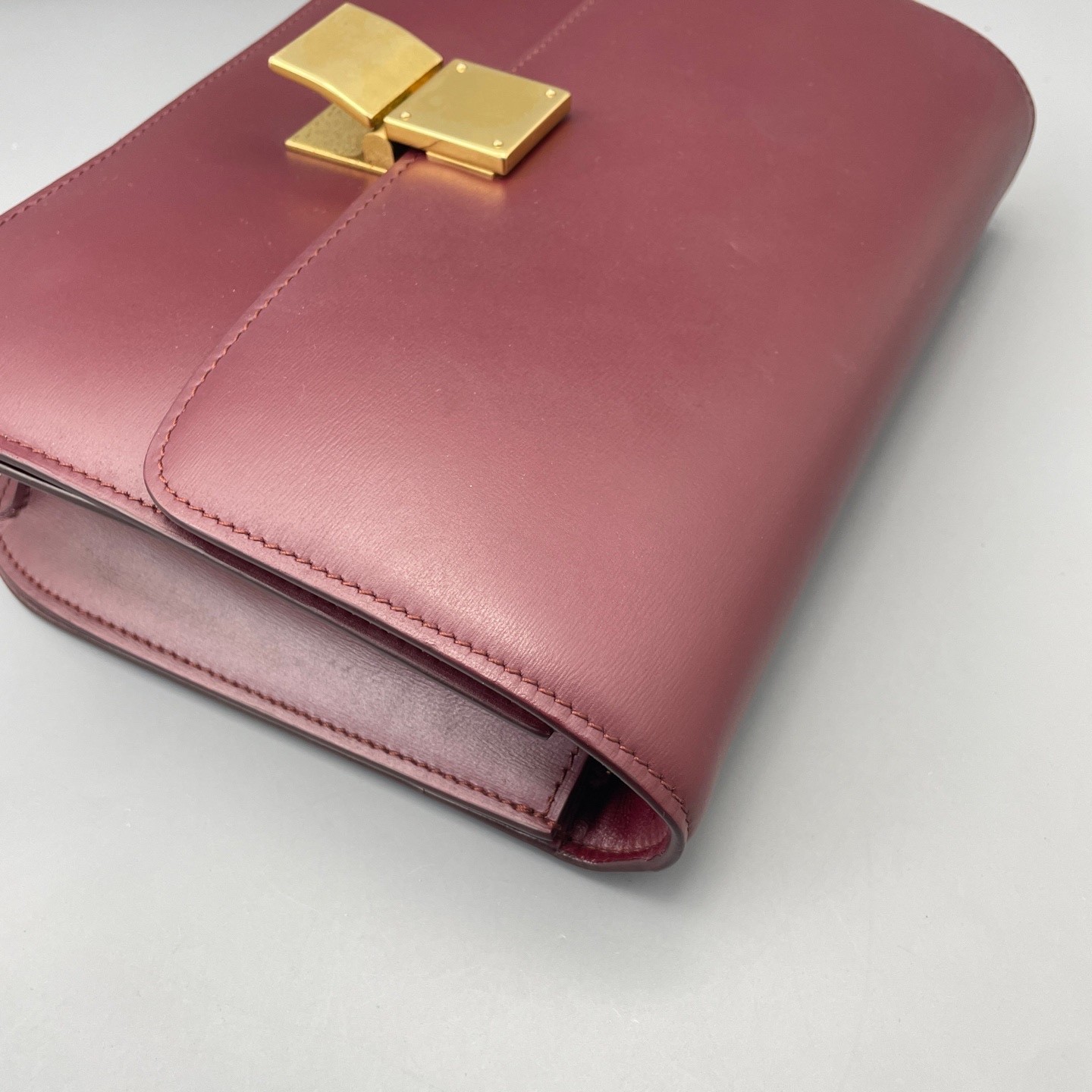Celine Pre-Owned Authentic Luxury Handbag Burgundy 24*18*7cm