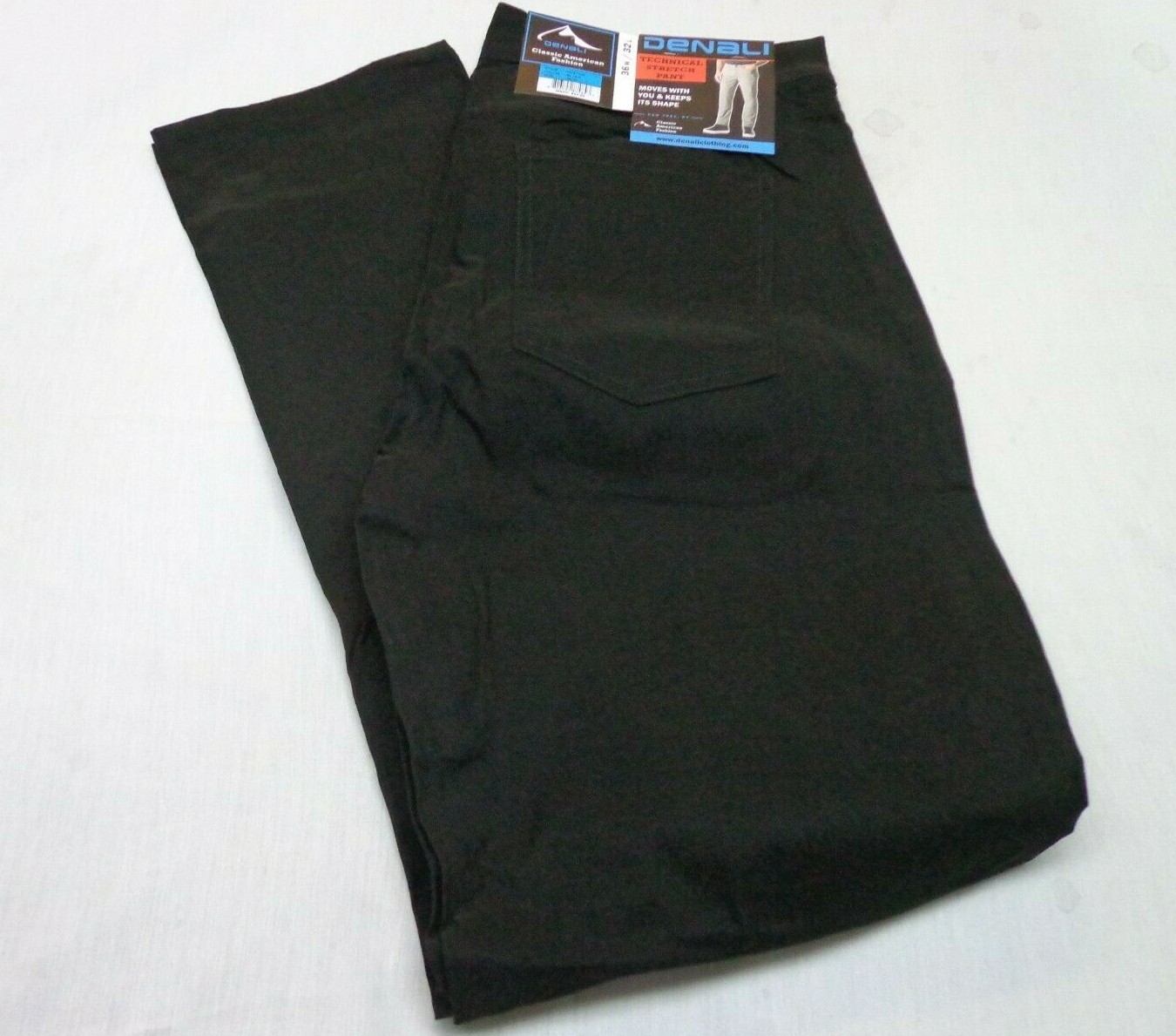 DENALI Black Technical Stretch Pants NWT 36/32 MSRP $54
