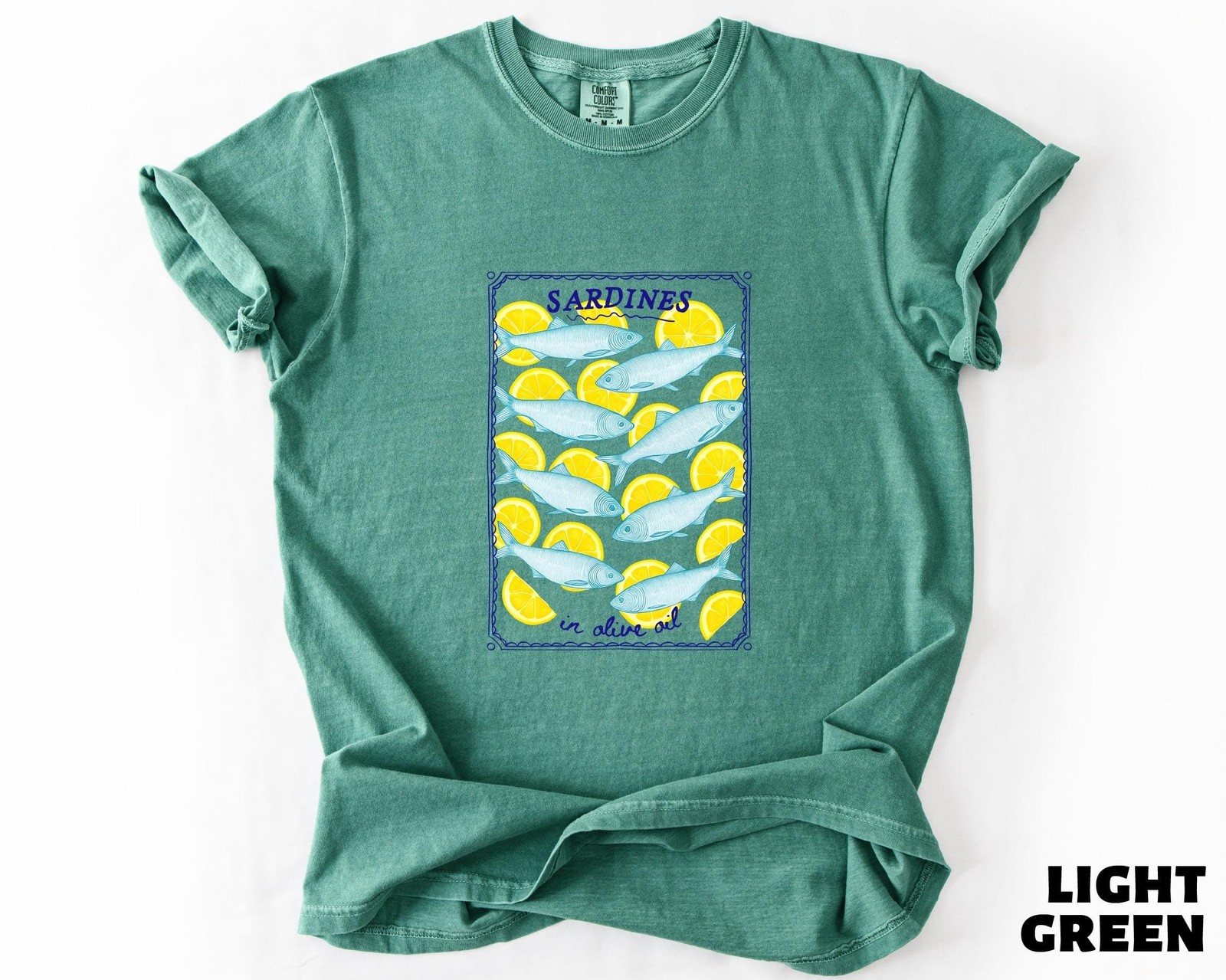 Sardines Olive Oil Comfort Colors Shirt Aesthetic Fish T Shirt Foodie T Shirt Le