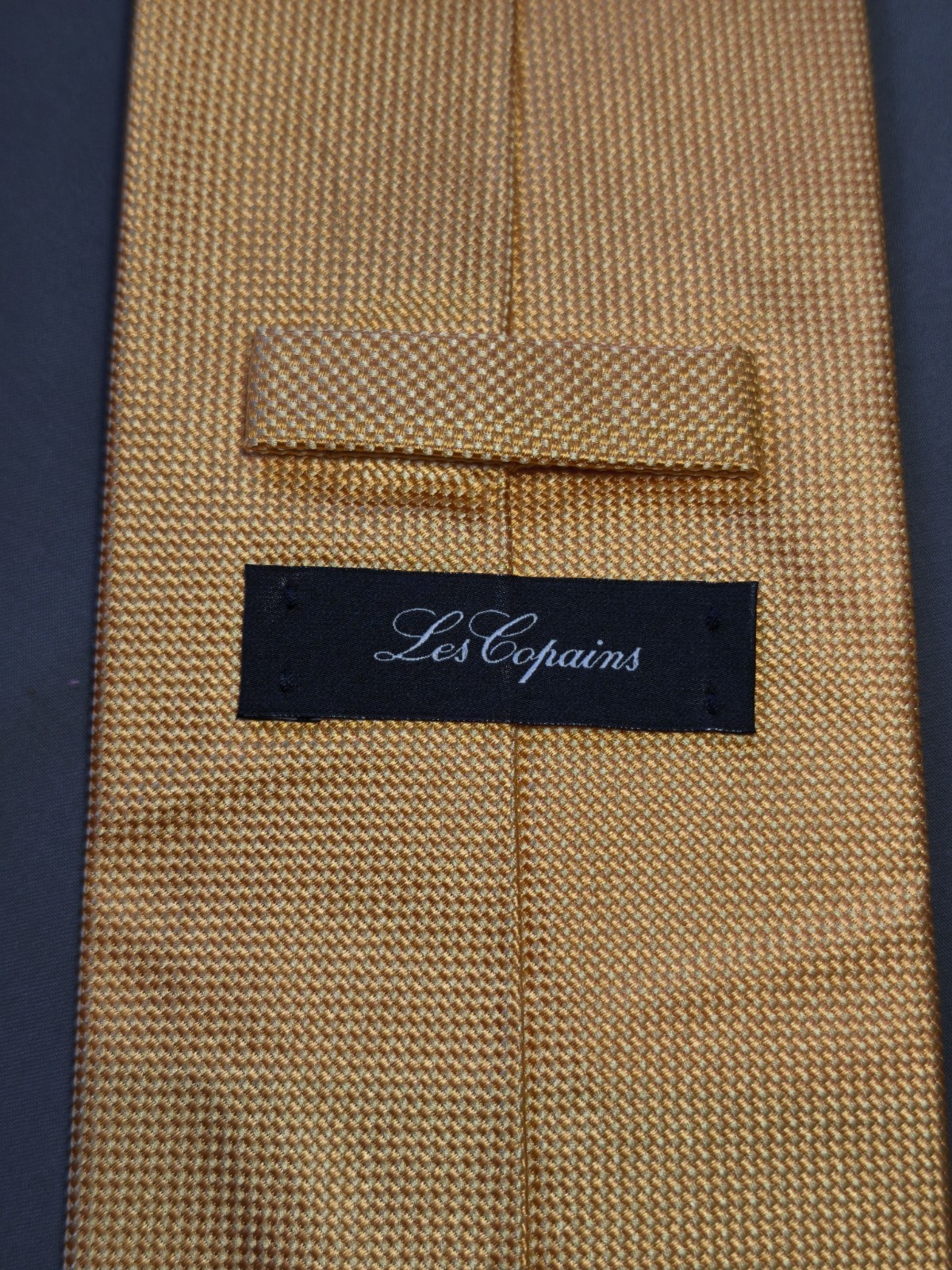 Les Copains – Yellow Solid Color Silk Tie Made in Italy