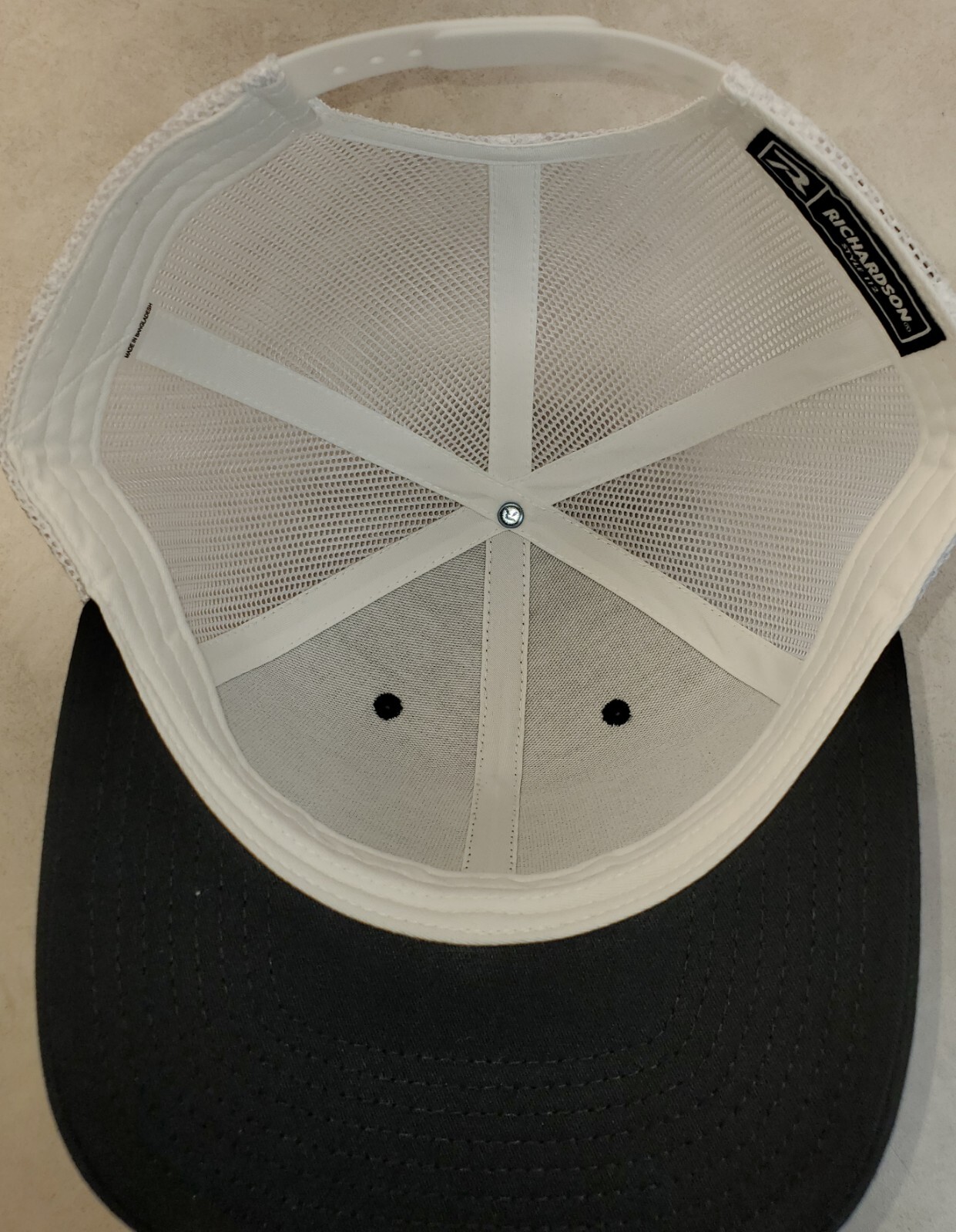 Remington Fire Arms Patch on Richardson 112 Trucker Hat Snapback Black/White