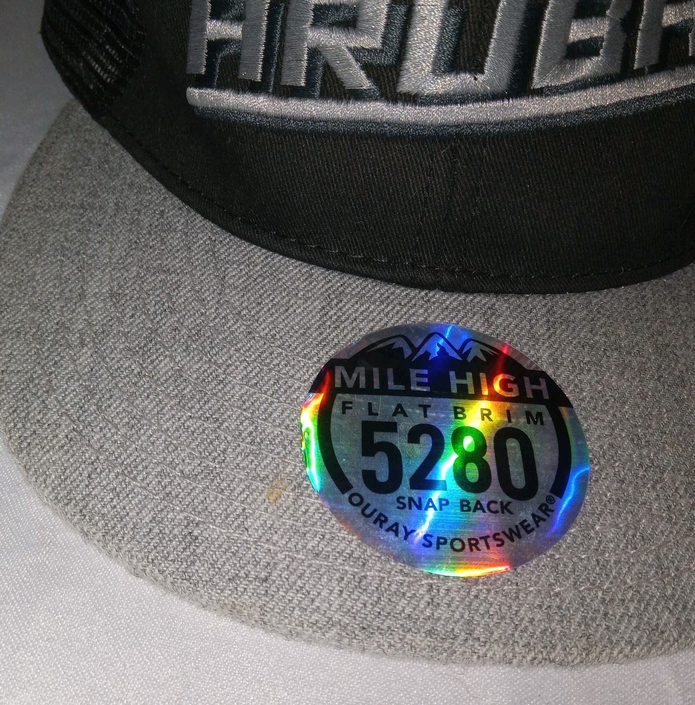 Aruba Hat Cap Snapback Black Gray Mile High 5280 Flat Brim Embroidered Mens