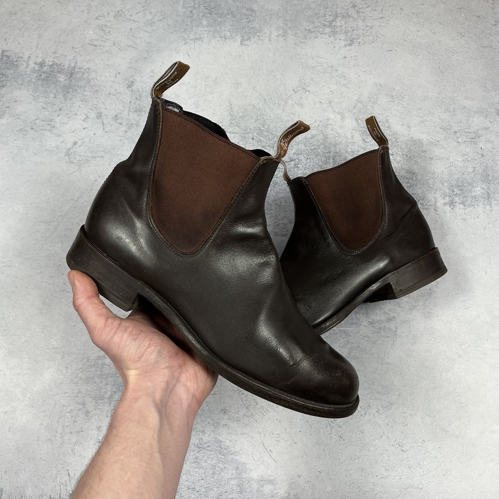 R.M. Williams Brown Leather Comfort Craftsman Boots Size AU 9.5 / US 10.5 Vibram