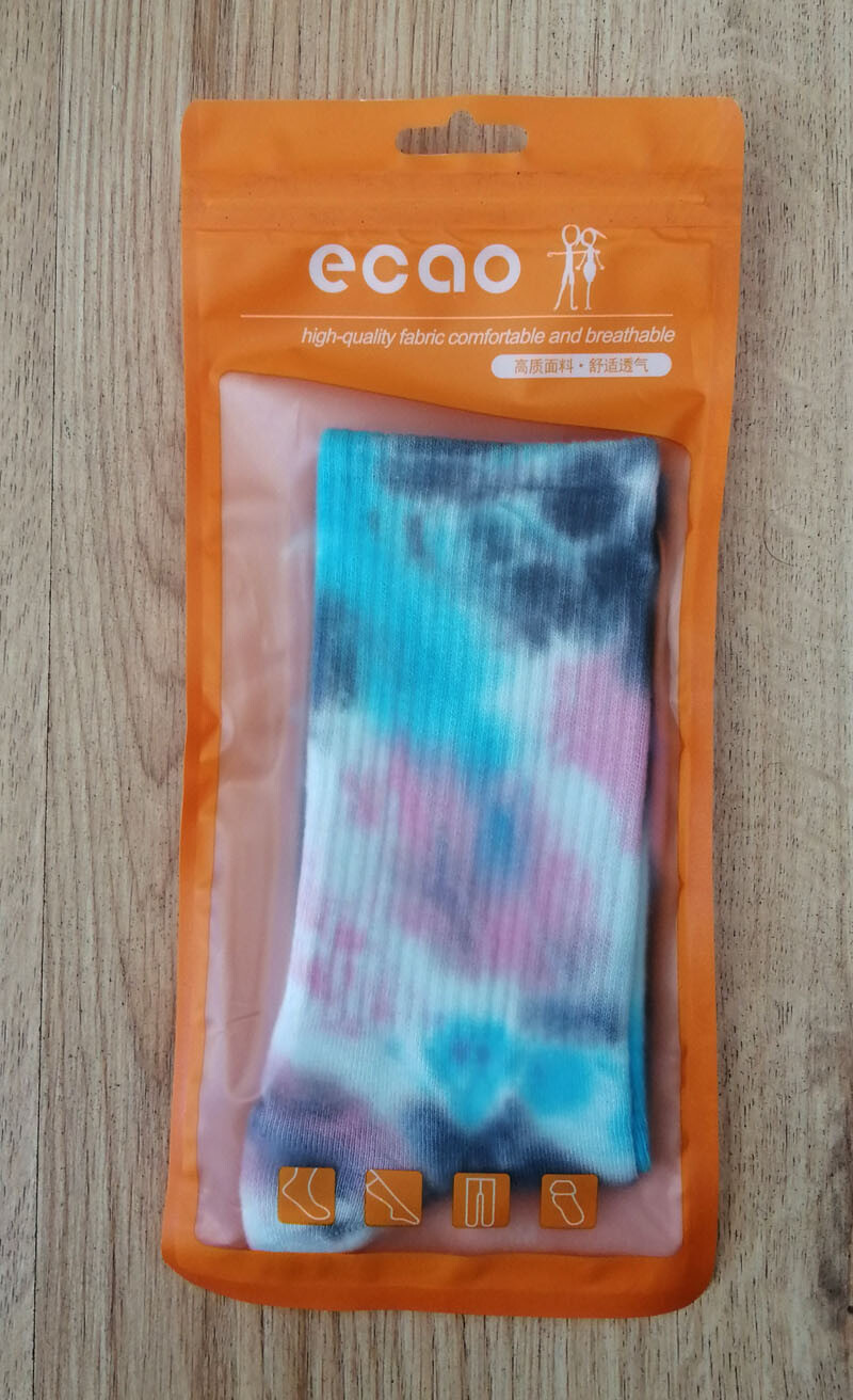 Unisex Tie-dye Cotton Blend Socks Hippie Skateboard Festival Casual Size 5-8 UK