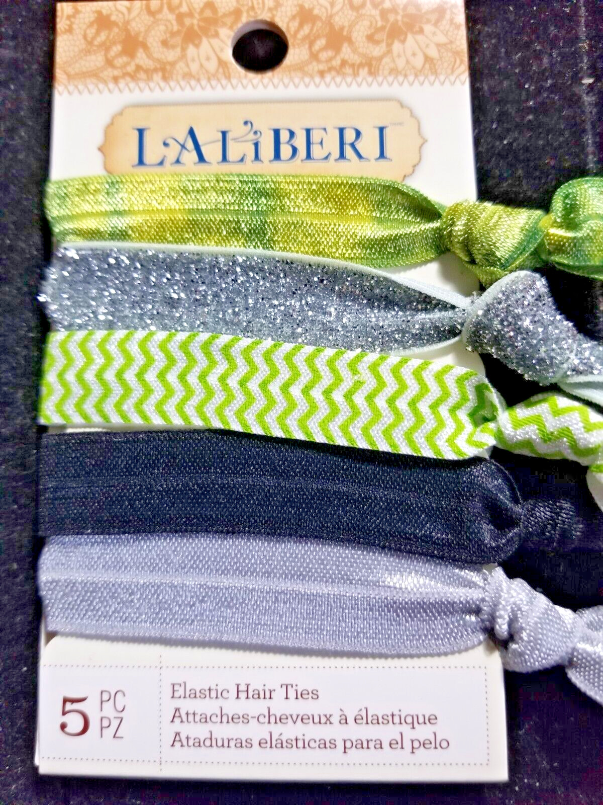 Laliberi Elastic Hair Ties Multicolor Sparkle 10 Count All Occasions Any Age
