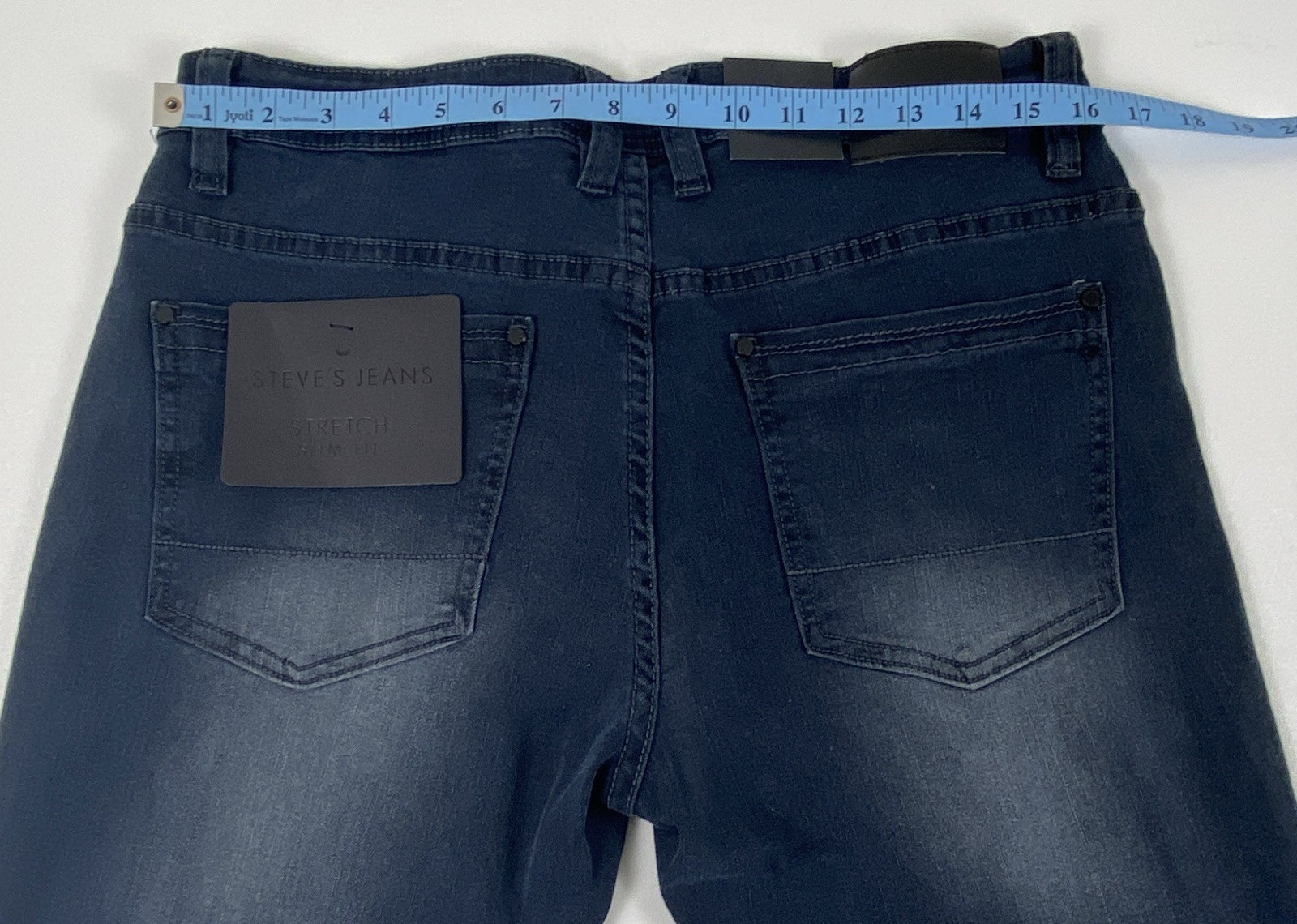 Steve’s Jean Men’s Slim Fit Dark Wash Blue Denim Stretch Mid Rise 5-Pocket 32*32