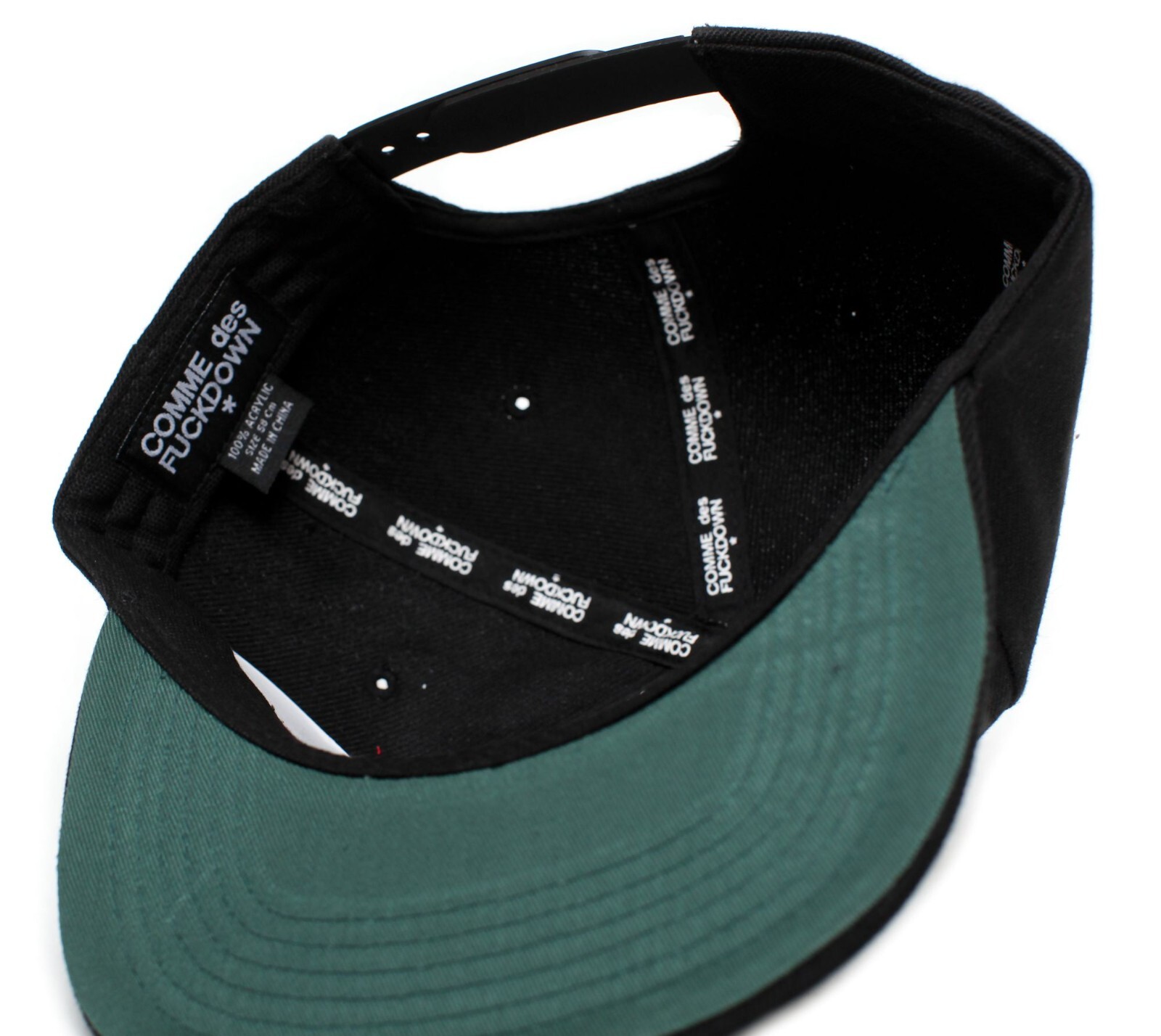 COMME des FUCKDOWN Hat Old School Rap Cap Black Adult Snap