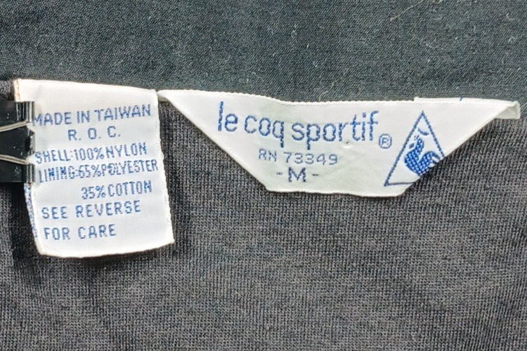 Le coq sportif Vintage Lined Jacket Men’s Med. Full Zip Sport Windbreaker