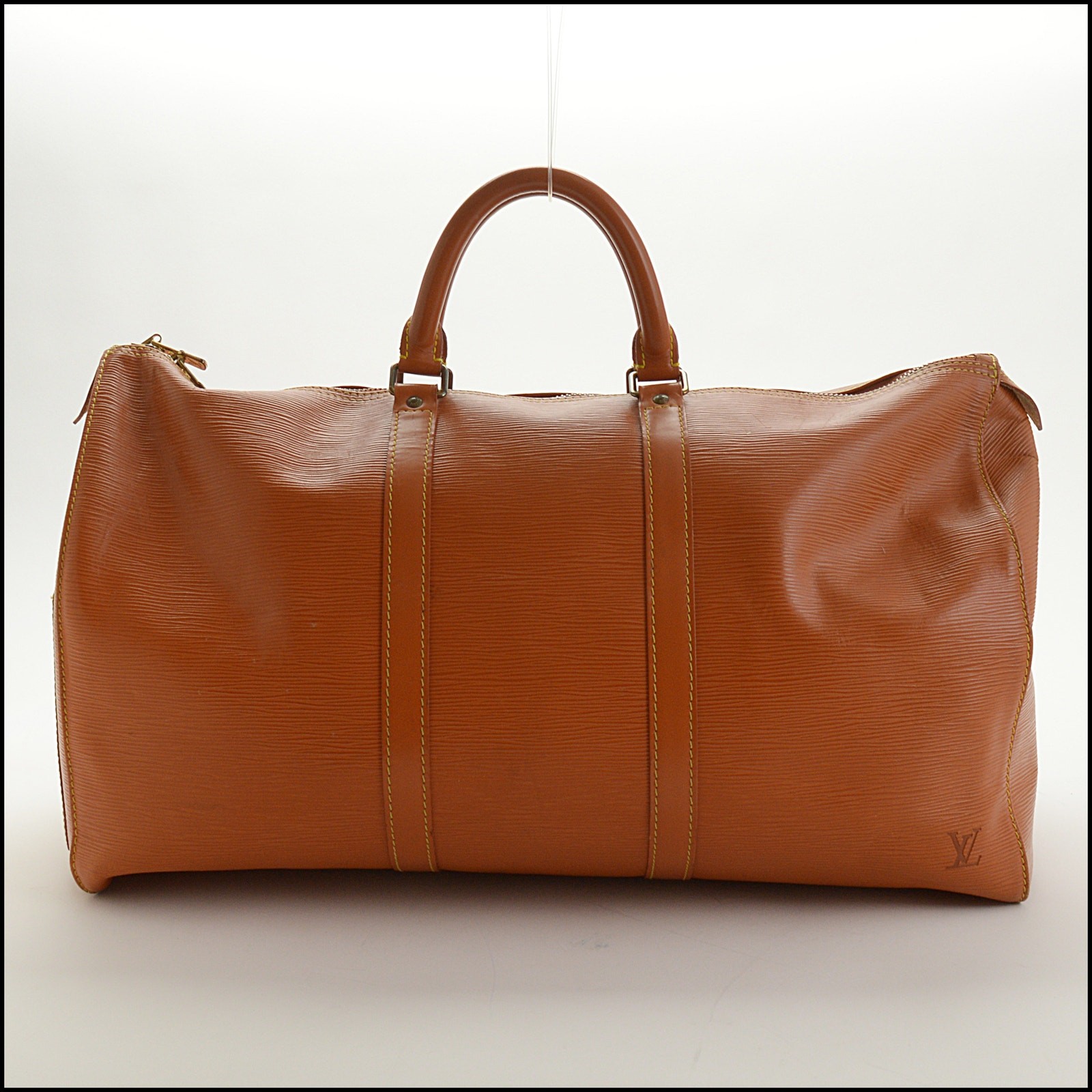RDC15024 LOUIS VUITTON ’91 Gold Tan Brown Epi Keepall 50 Travel Bag