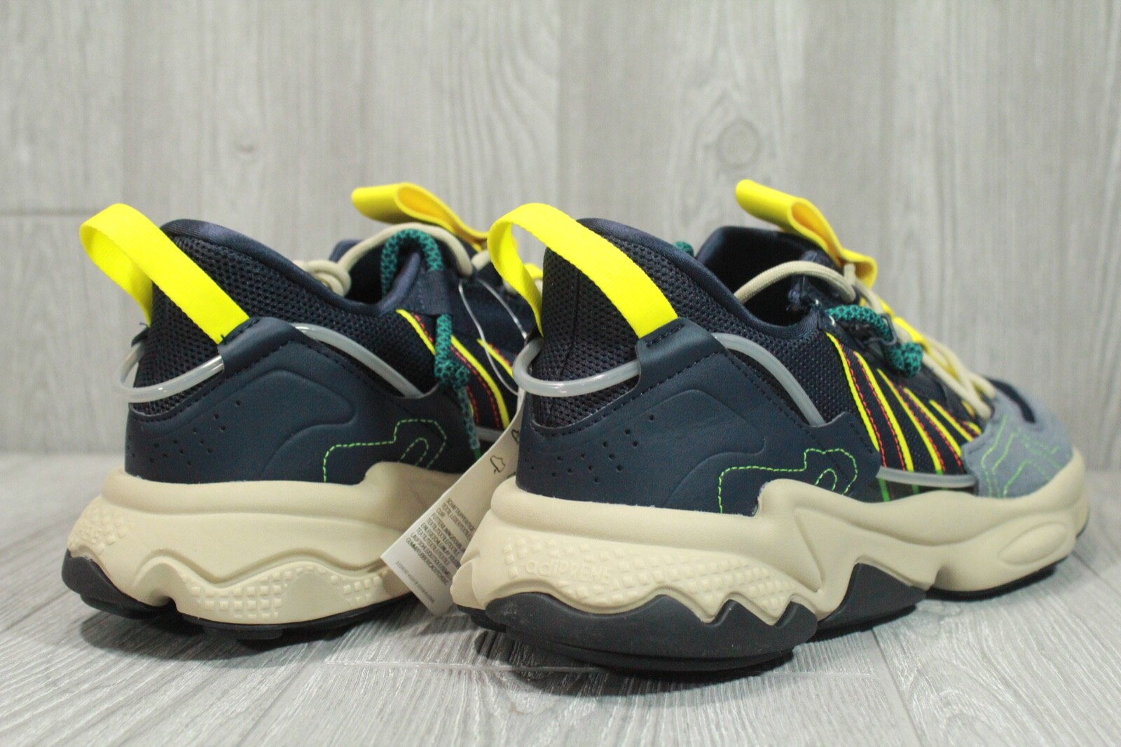 Adidas Ozweego Zip ‘Legend Ink Yellow’ Sneakers H67663 Mens 5 8.5 9 10.5 Blue