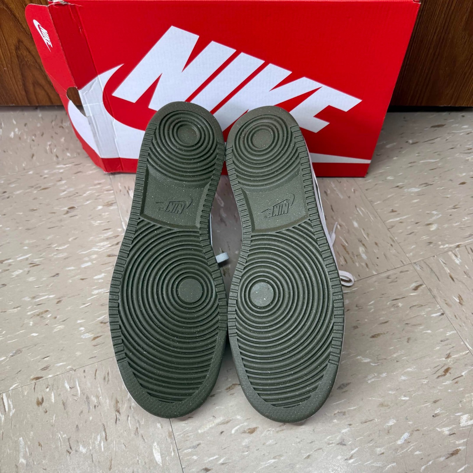 Nike Court Vision Low ‘Olive White’ HM9862 201 Men’s Size 12