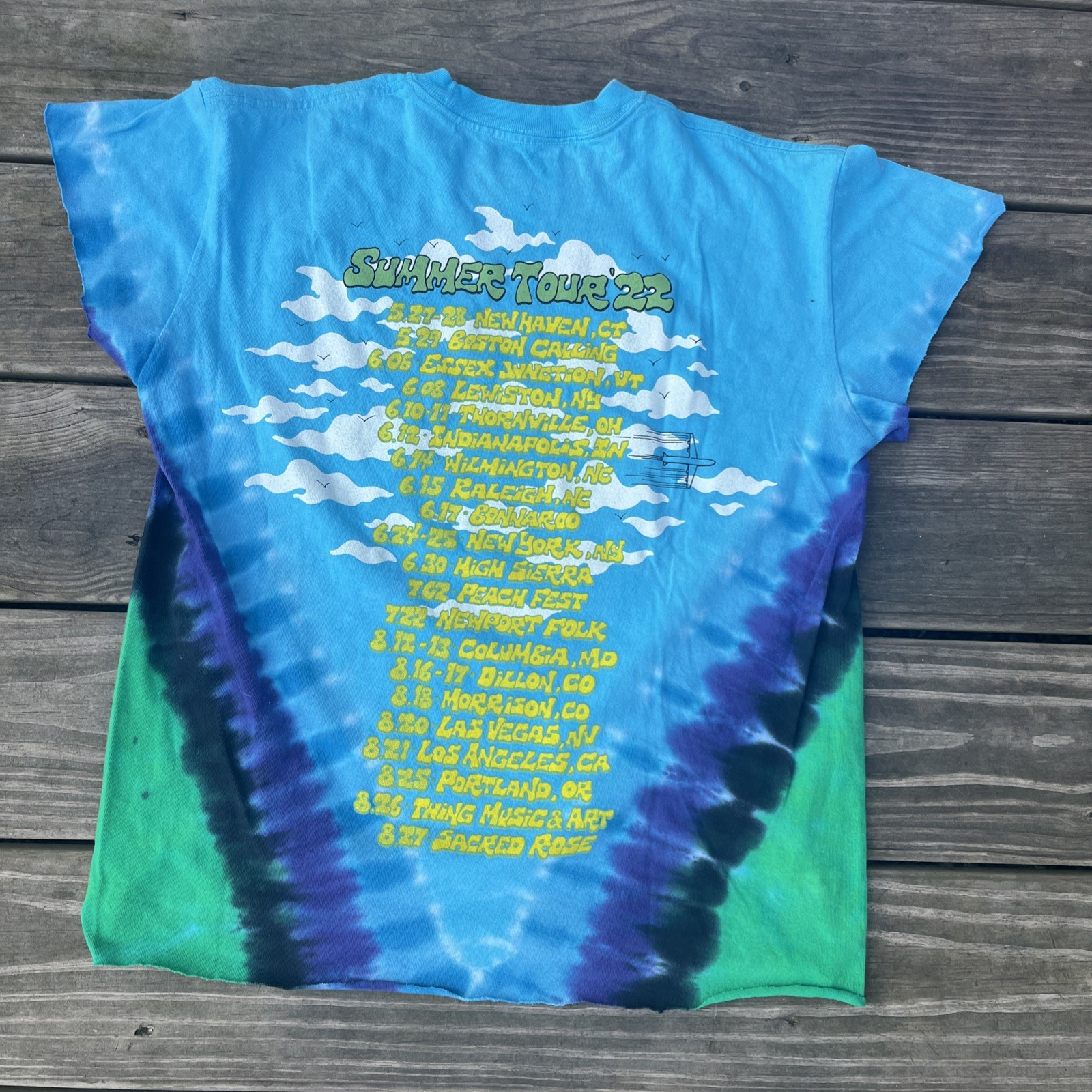Goose The Band Tee Summer 2022 Tour Concert Rock Indie Jam Band Shirt Small Raw