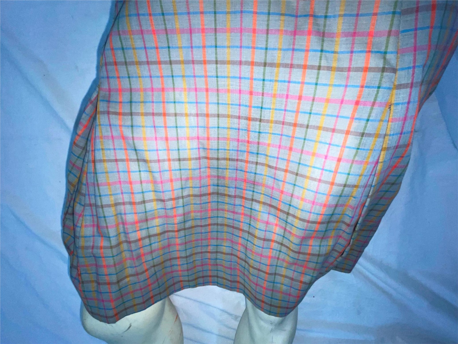 VTG 60S 70S WOMENS SMALL STRIPED UNIFORM BUTTON FRONT ROCKABILLY SCOOTER DRESS