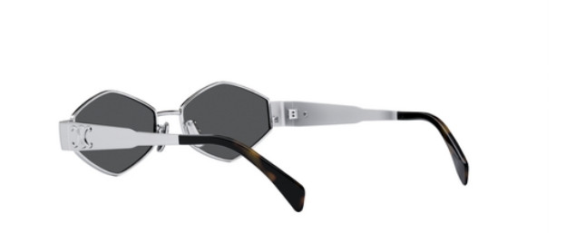 Celine Triomphe CL40254U 16A Shiny Palladium/Smoke Metal Women’s Sunglasses