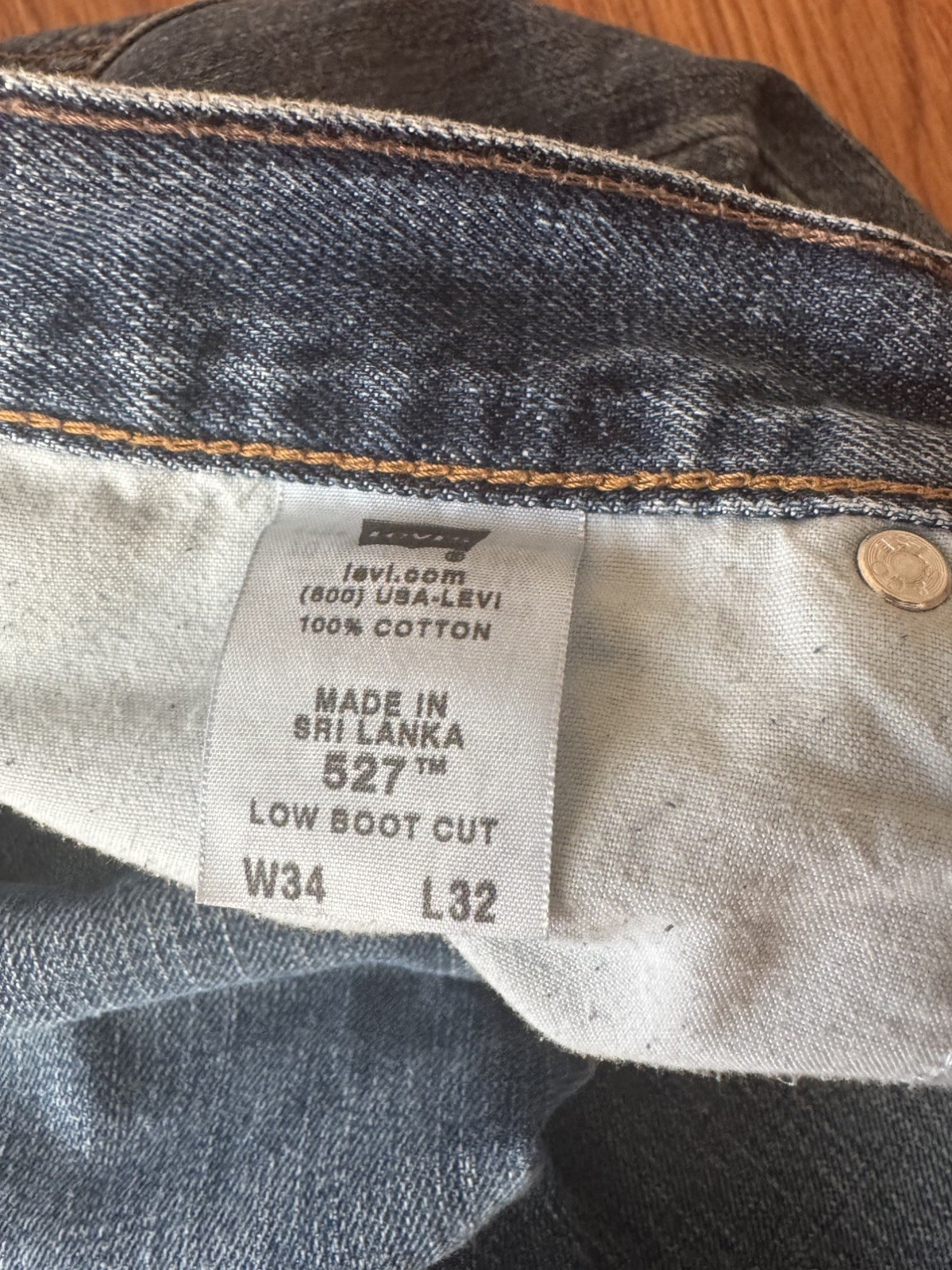Vintage Levis jeans Men’s 34×32 Blue 527 Low Boot Bootcut Distressed Faded Y2k