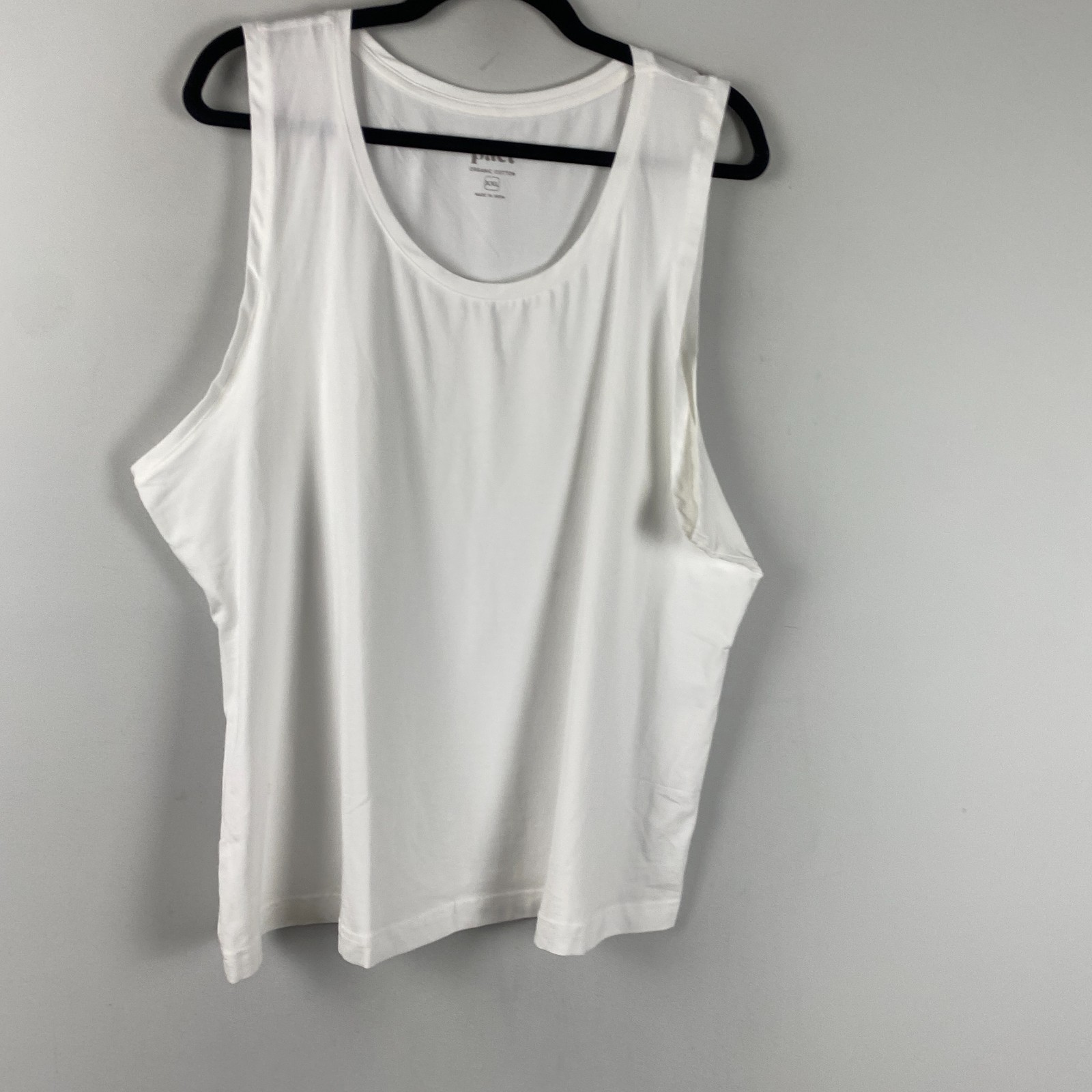 PACT Tank Top Size XXL White Organic Cotton Stretch