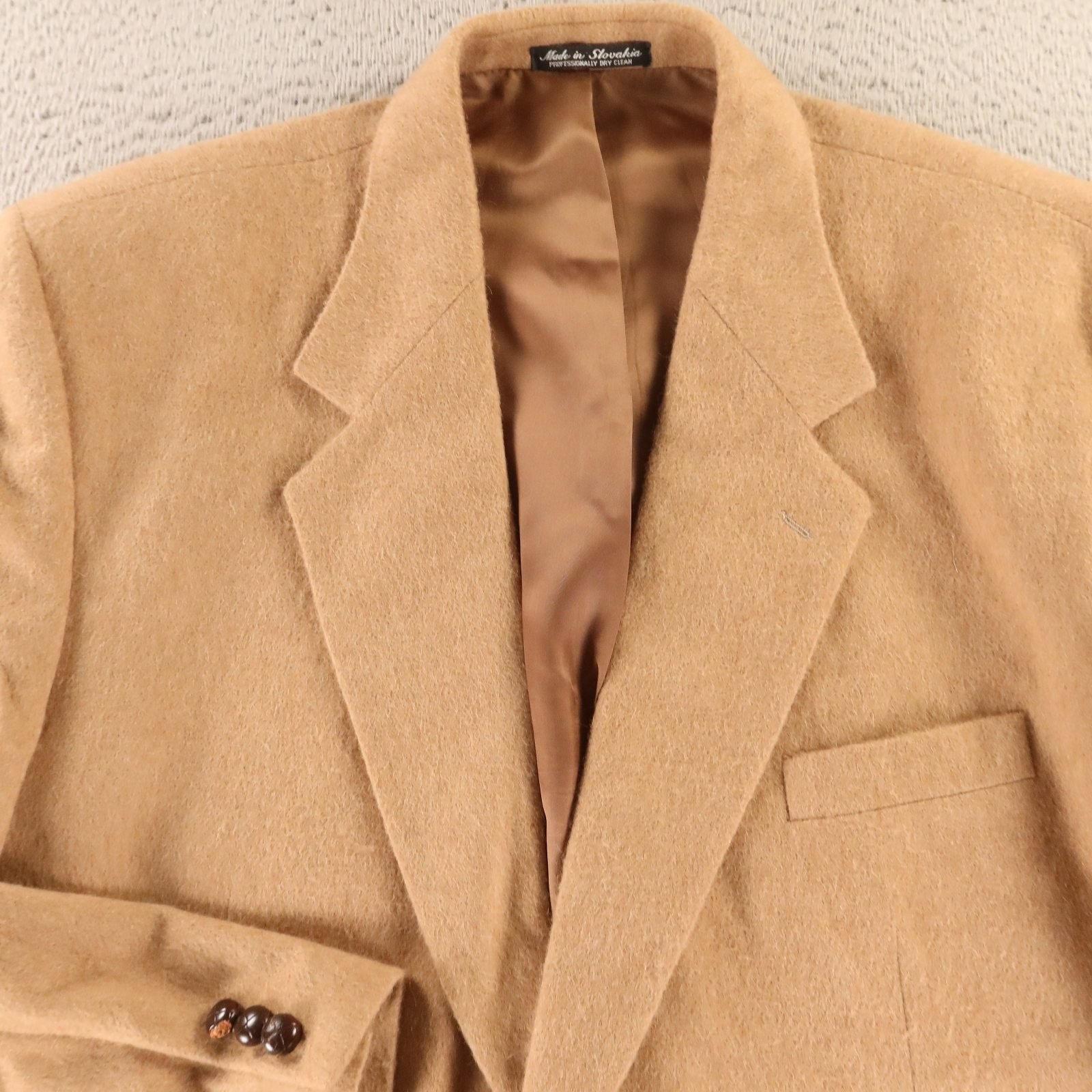 VTG Deansgate Jacket 48L XLT Beige 100% Camel Hair Flannel Soft Blazer