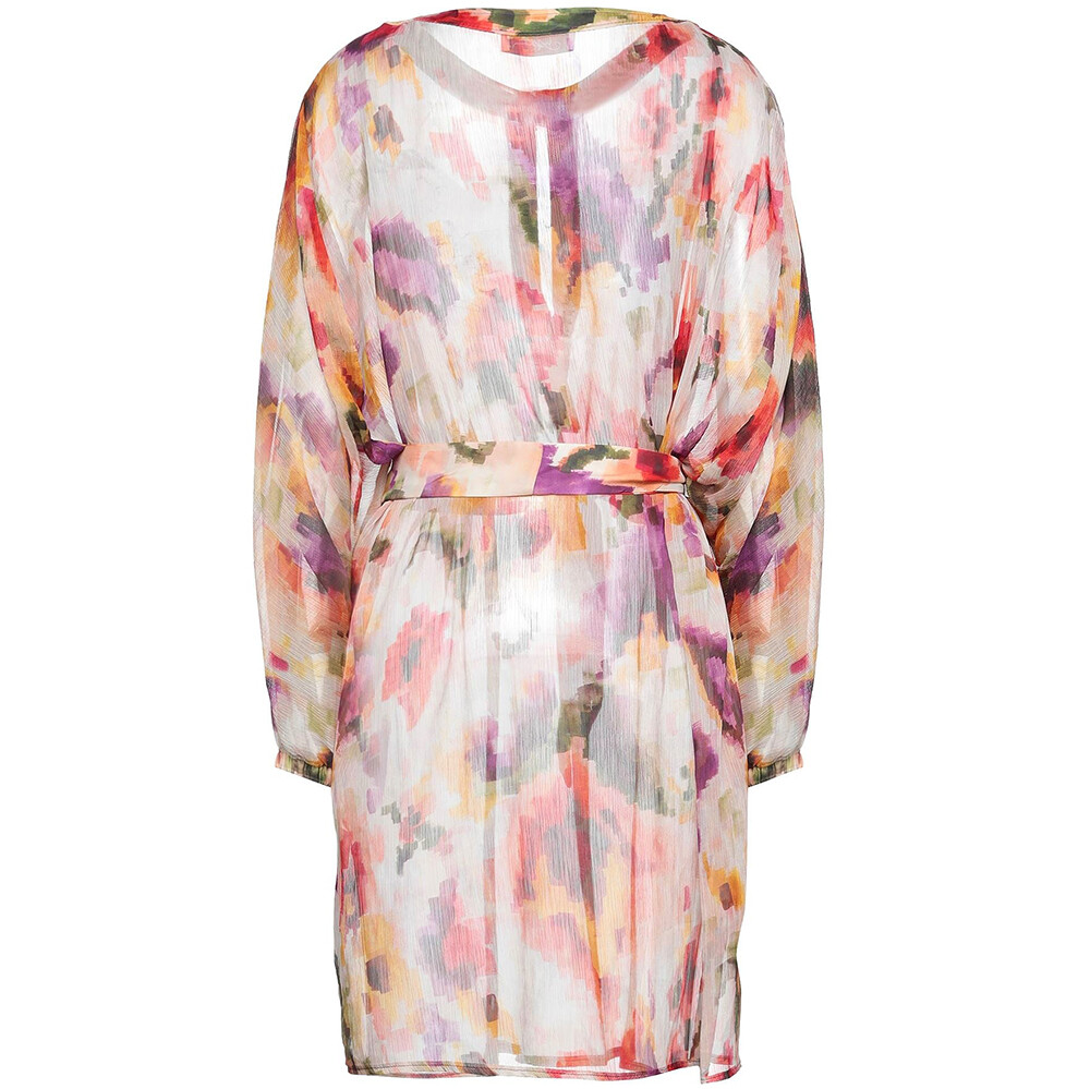 Kaftan Beach Dress Floral Sheer Belted Summer Dress Size 42 – RP £239.00