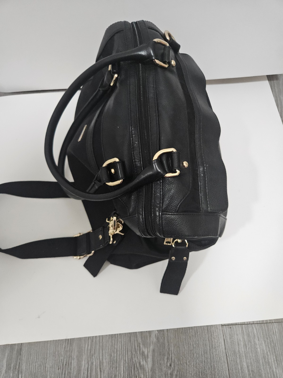 Rebecca Minkoff “Knocked Up” LEather & Nylon Diaper Bag/ Tote