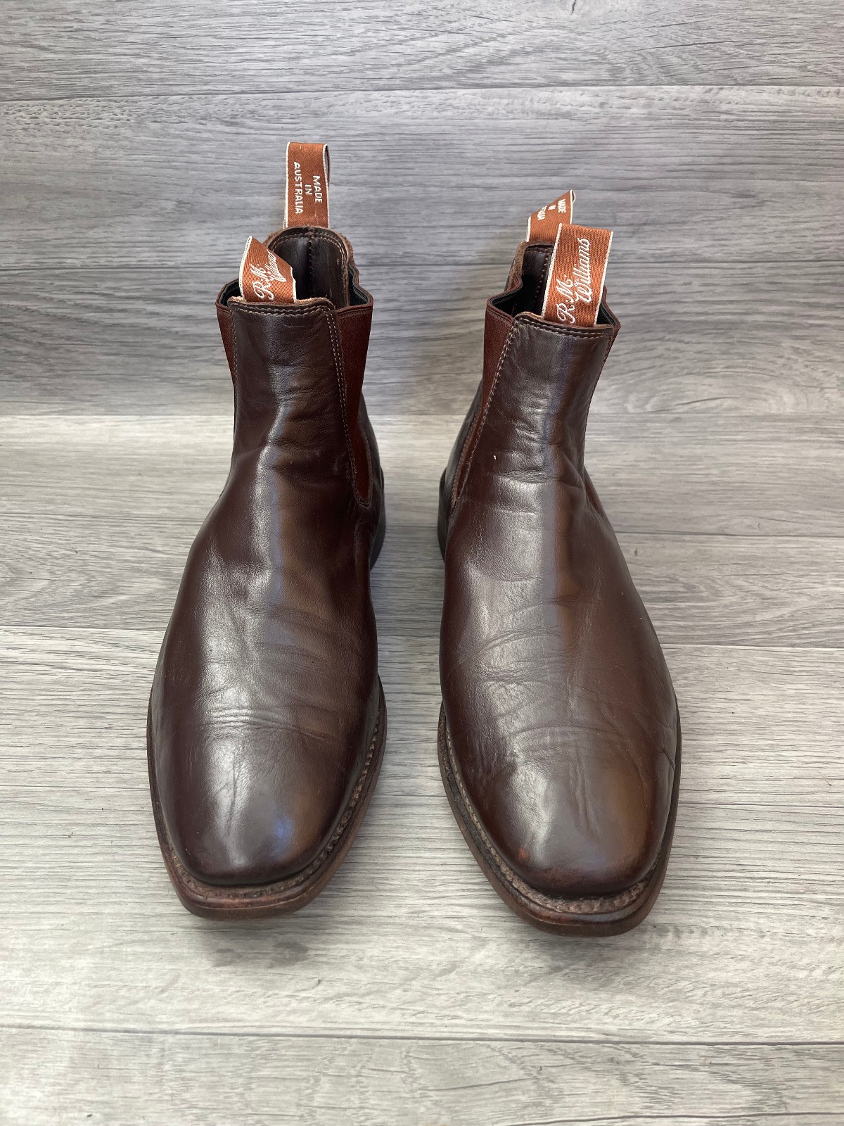R.M.Williams chelsea brown leather boots sz uk 9 US 10