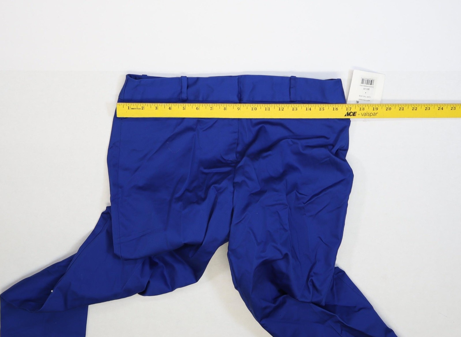 89th + Madison Pants Womens 6 Royal Blue Surf The Web Stretch Ankle Slim Fit
