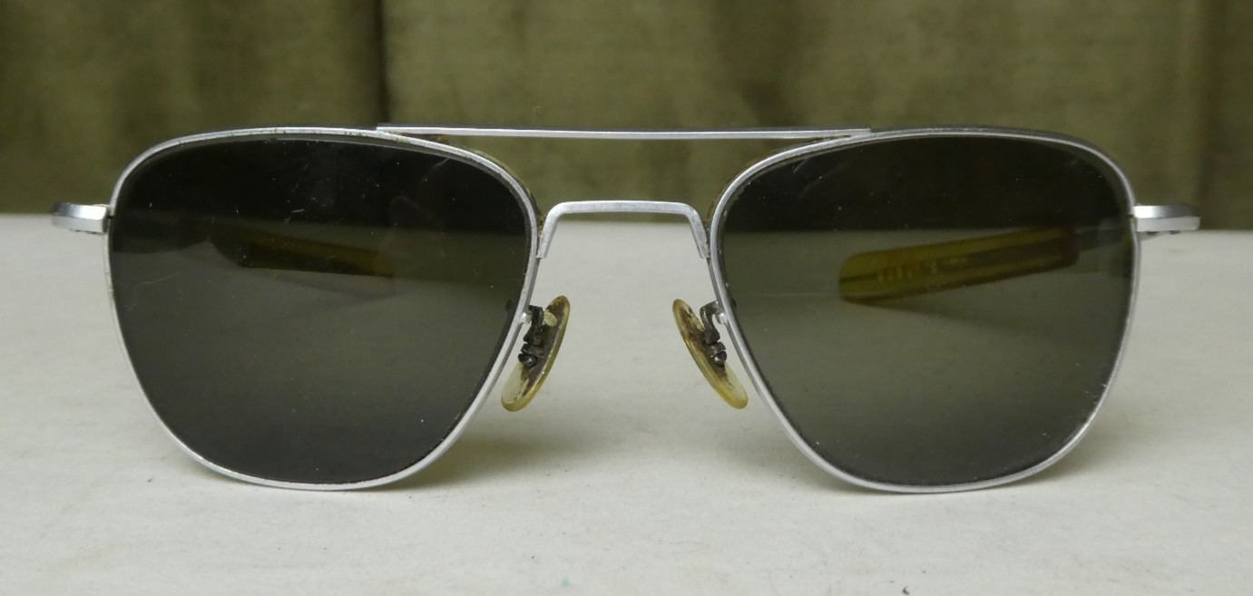 Vintage Randolph Engineering USA Aviator Sunglasses 5 1/2 Silver – FRAMES ONLY
