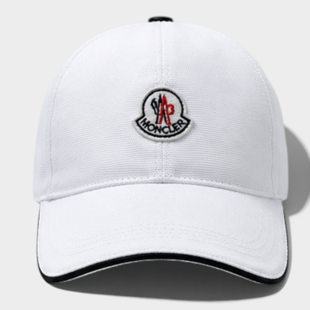 Moncler White Adjustable Baseball Cap Luxury Designer Casual Hat for Men & Women