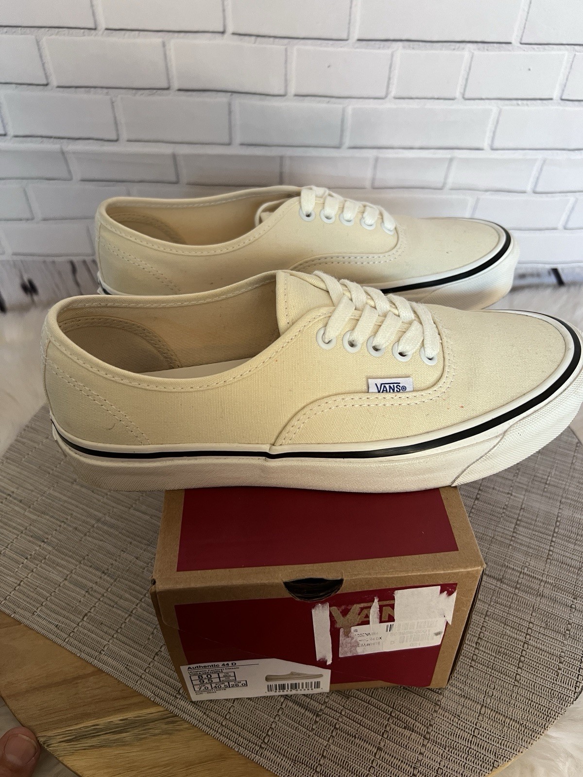 VANS Authentic 44 DX Anaheim Factory Classic White Canvas Mens 8 Womens 9.5 2020