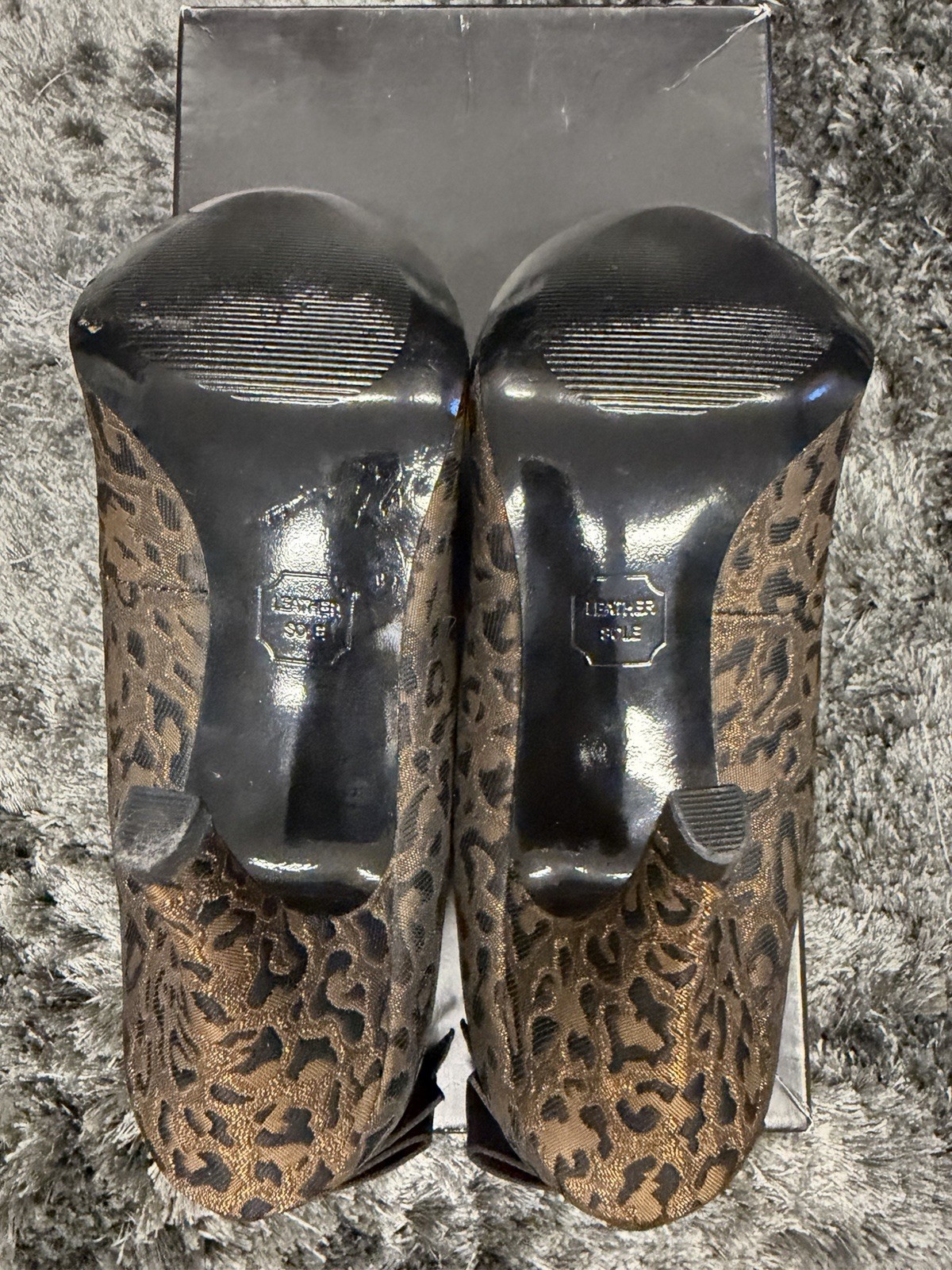 Hollywould for Target Animal Print Leather Peep Toe Bow Pump 8M