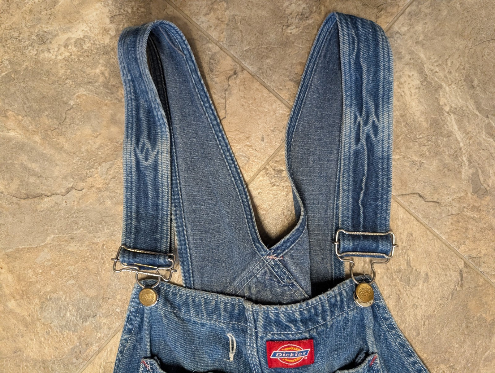 Dickies Denim Blue Bib Overalls Tag Size 36×30 – READ & SEE PICTURES