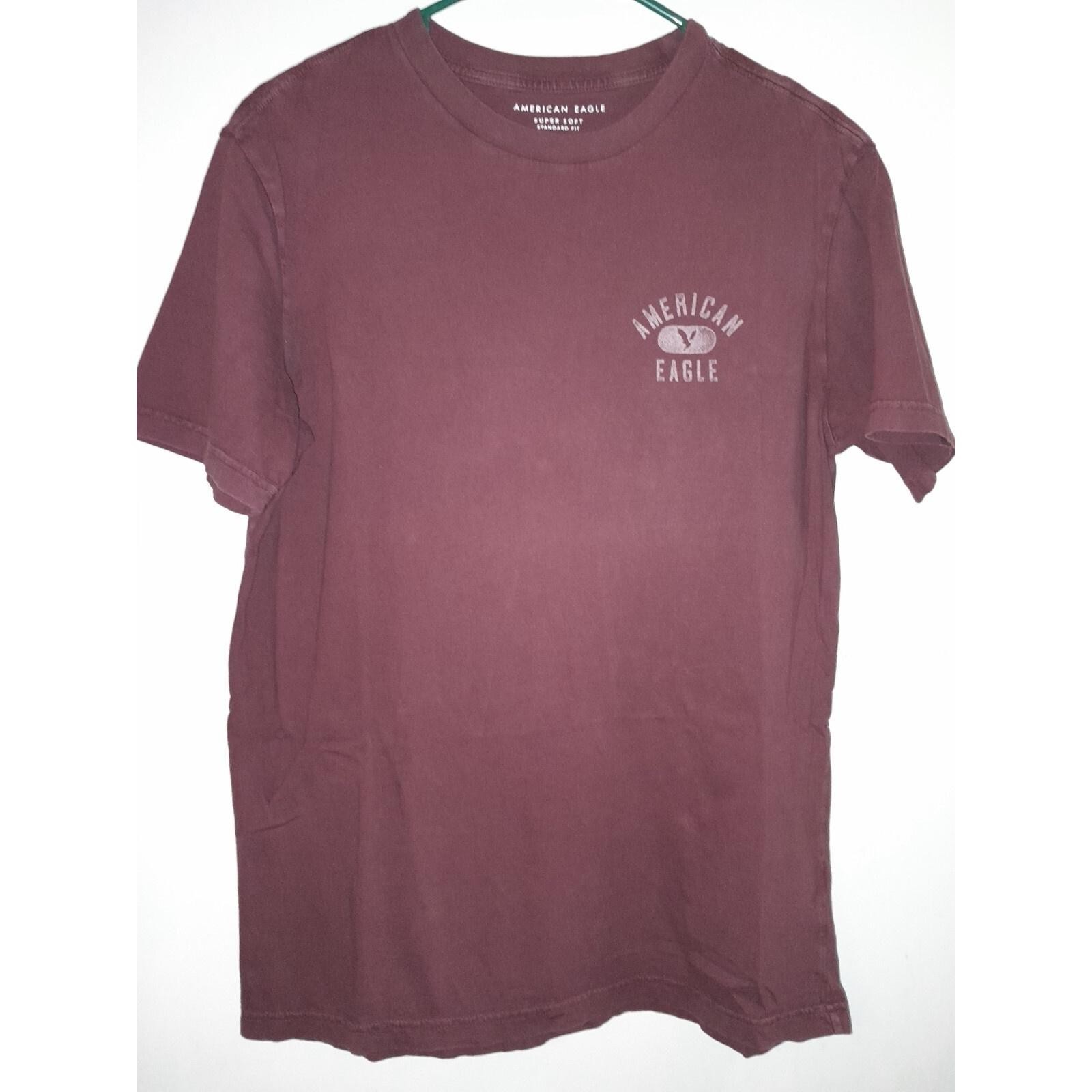 American Eagle S/P/CH Super Soft Short Sleeve Burgundy With White Accent Eagle