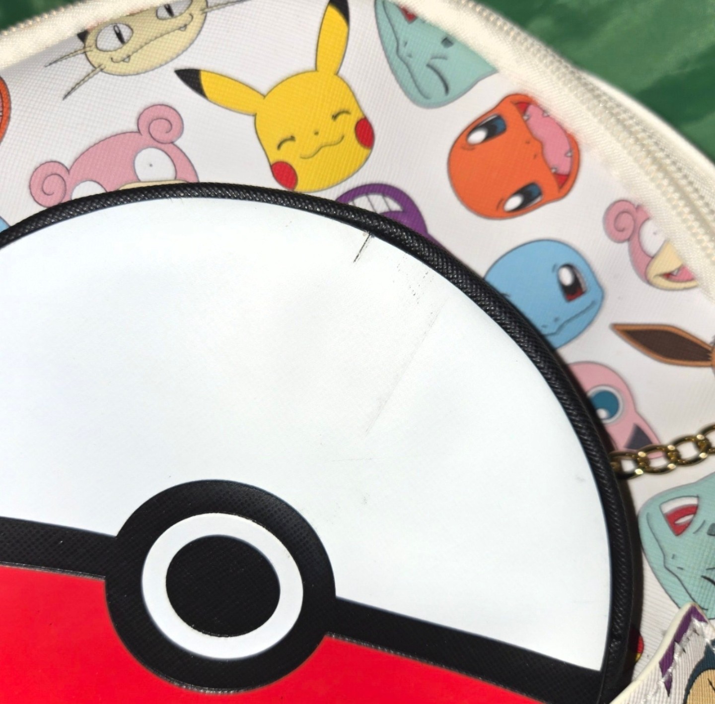 Pokémon Mini Backpack White All-Over Character Print w/ Poké Ball Coin Pouch