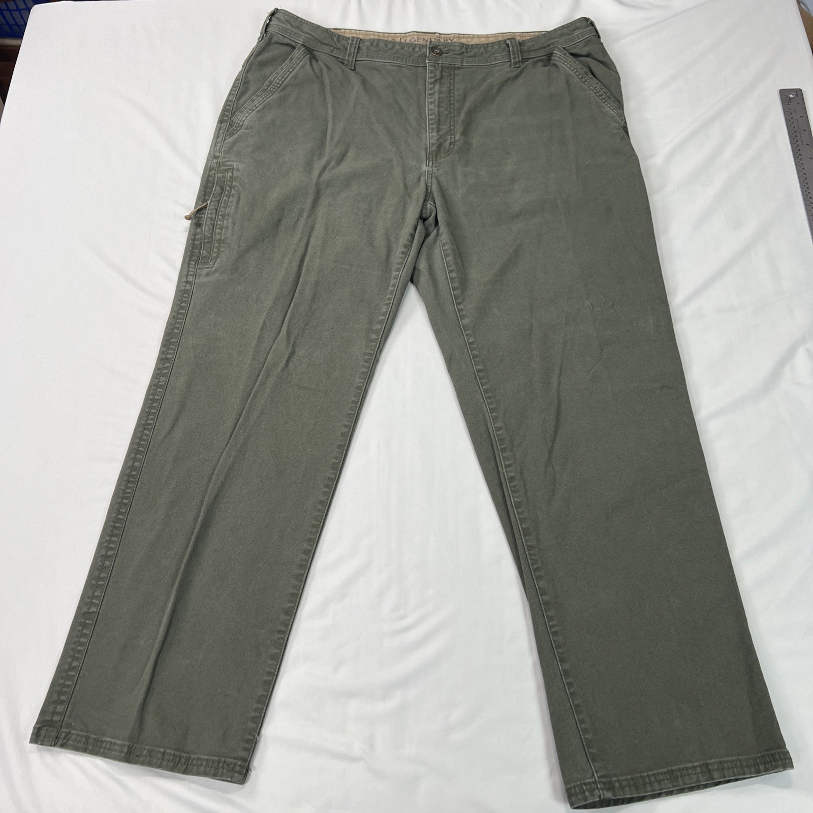 Legendary Outfitters Canvas Pant Mens 40×30 Tag 40×32 Green Outdoor Workwear