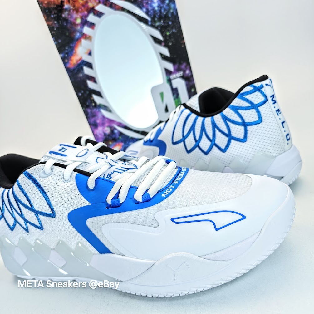 Puma MB.01 US 15 Men’s White Blue Black Basketball LaMelo Ball 376941 11 New