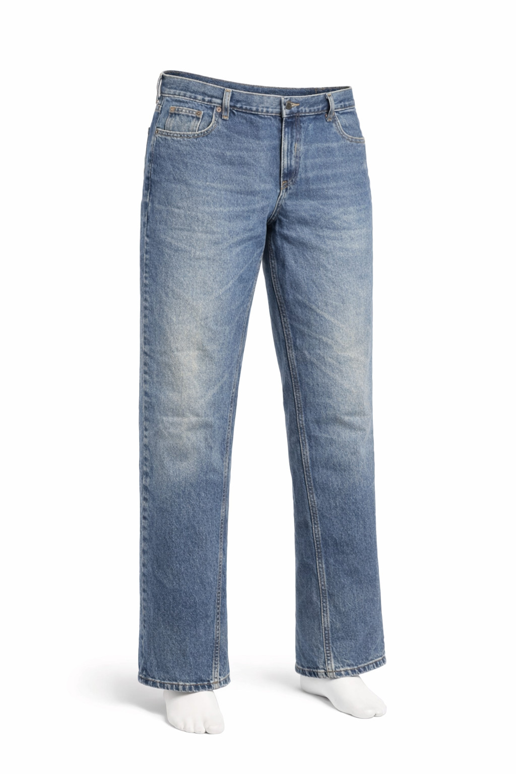 AXIST MEN’S JEANS 44X32 BLUE STRAIGHT LEG DENIM ZIP FAST SHIP FREE RETURNS