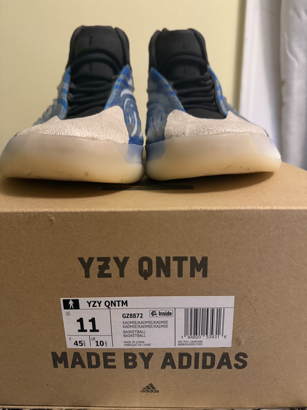 Adidas Yeezy Quantum Frozen Blue Basketball Shoes Men’s Size 11 Barely Used